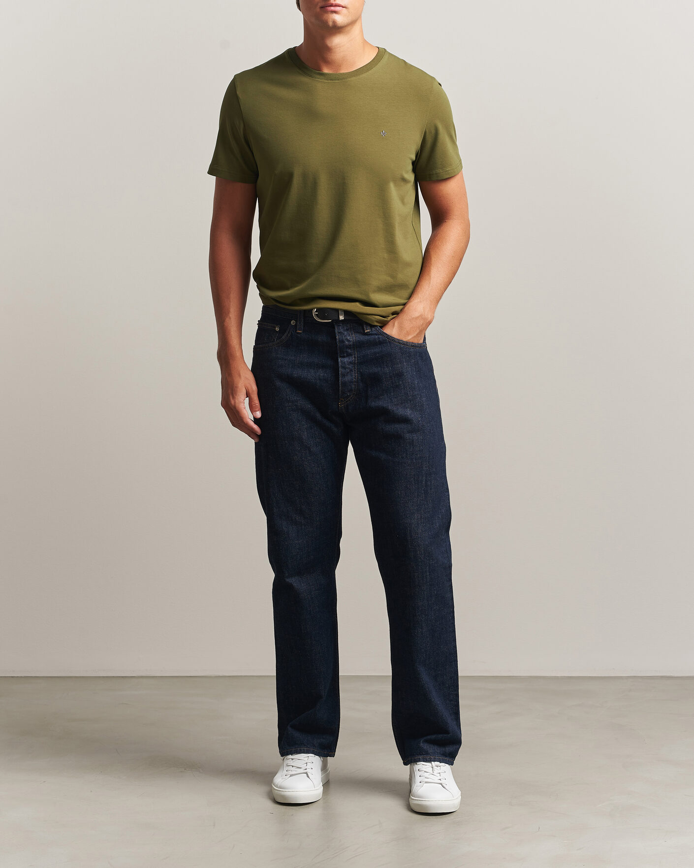 Homme | T-shirts | Morris | James Crew Neck T-Shirt Olive