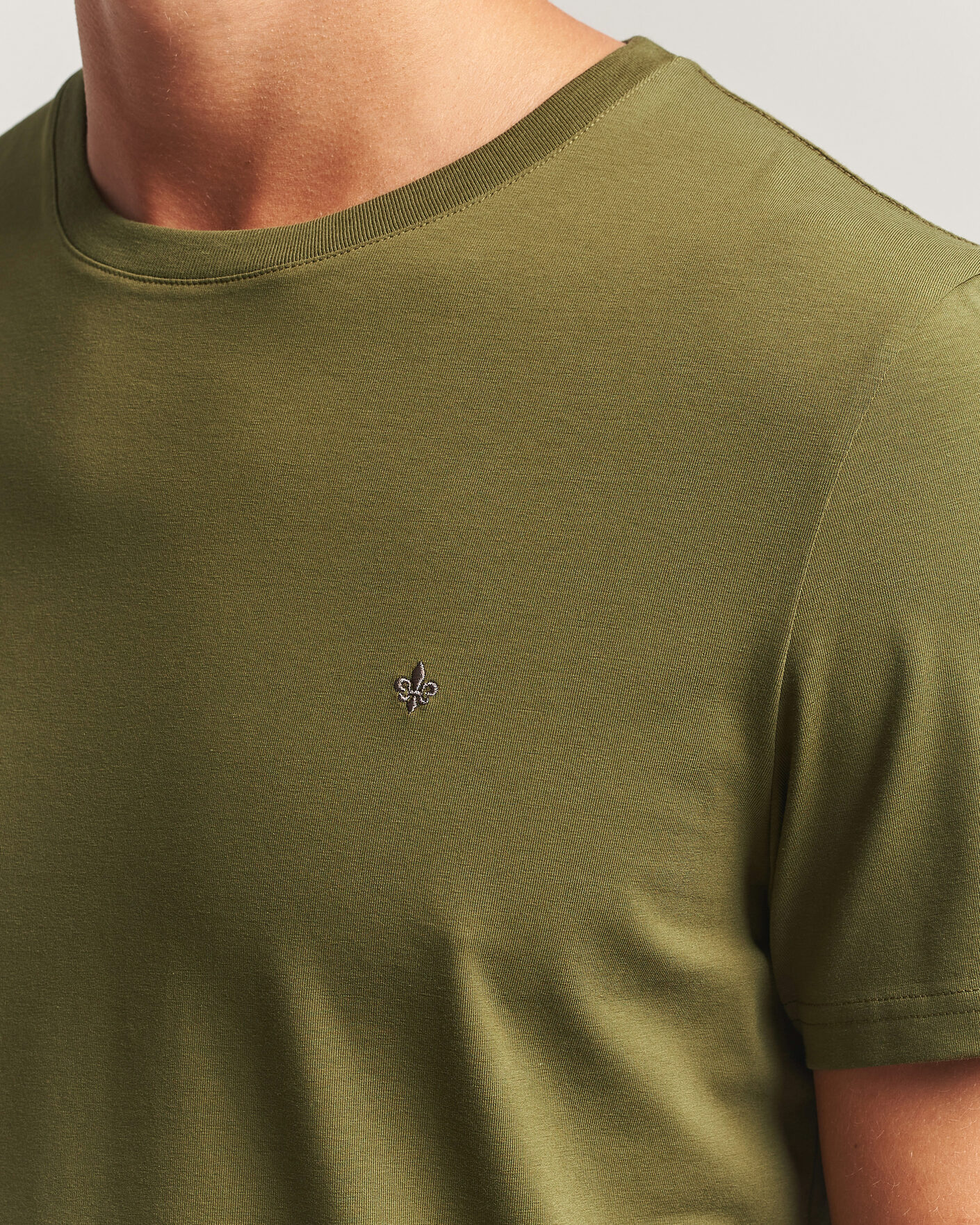 Homme | T-shirts | Morris | James Crew Neck T-Shirt Olive