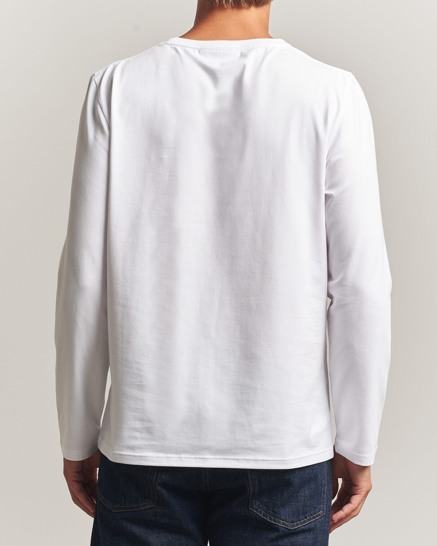 Homme | T-shirts | Morris | James Long Sleeve T-Shirt White