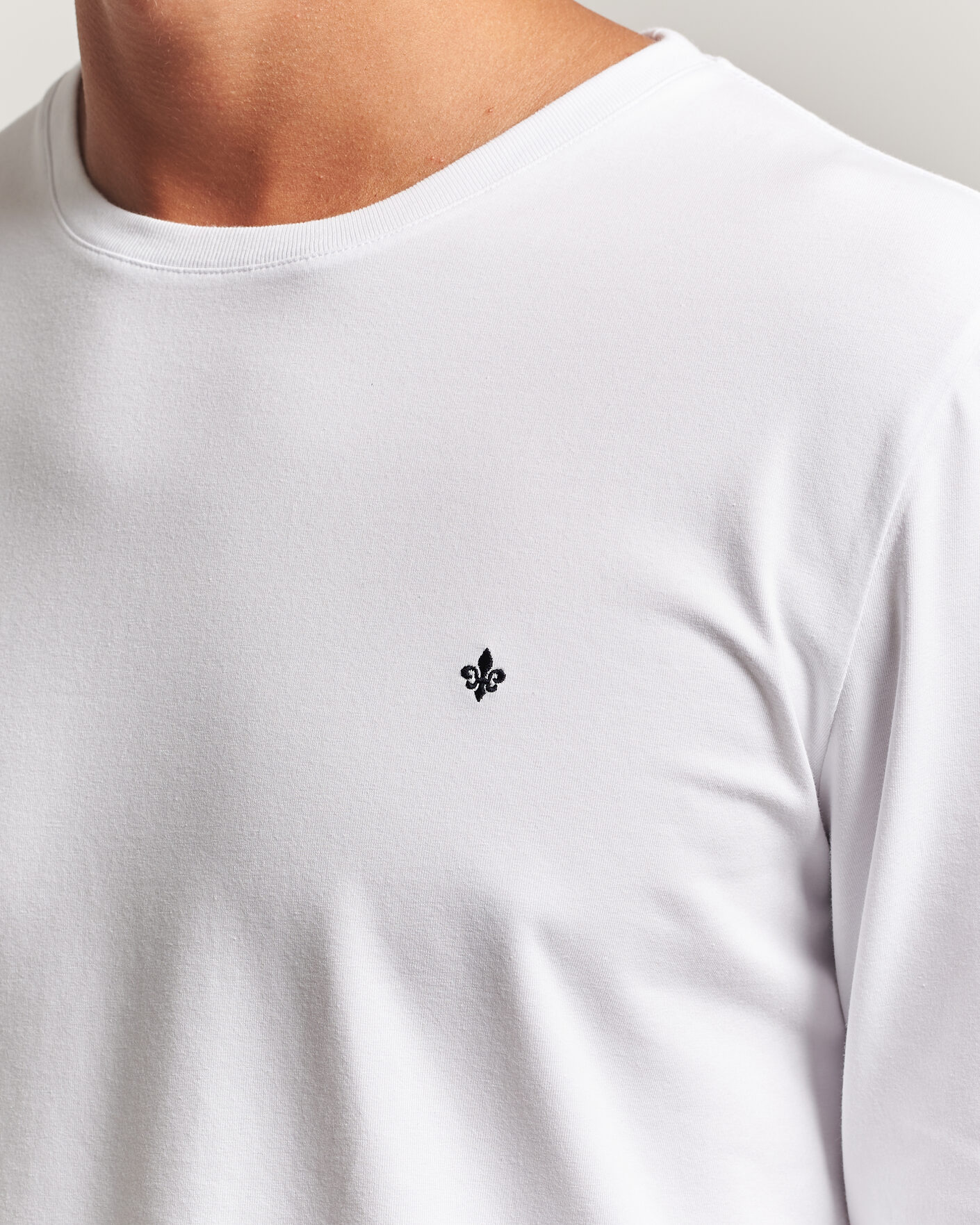 Homme | T-shirts | Morris | James Long Sleeve T-Shirt White
