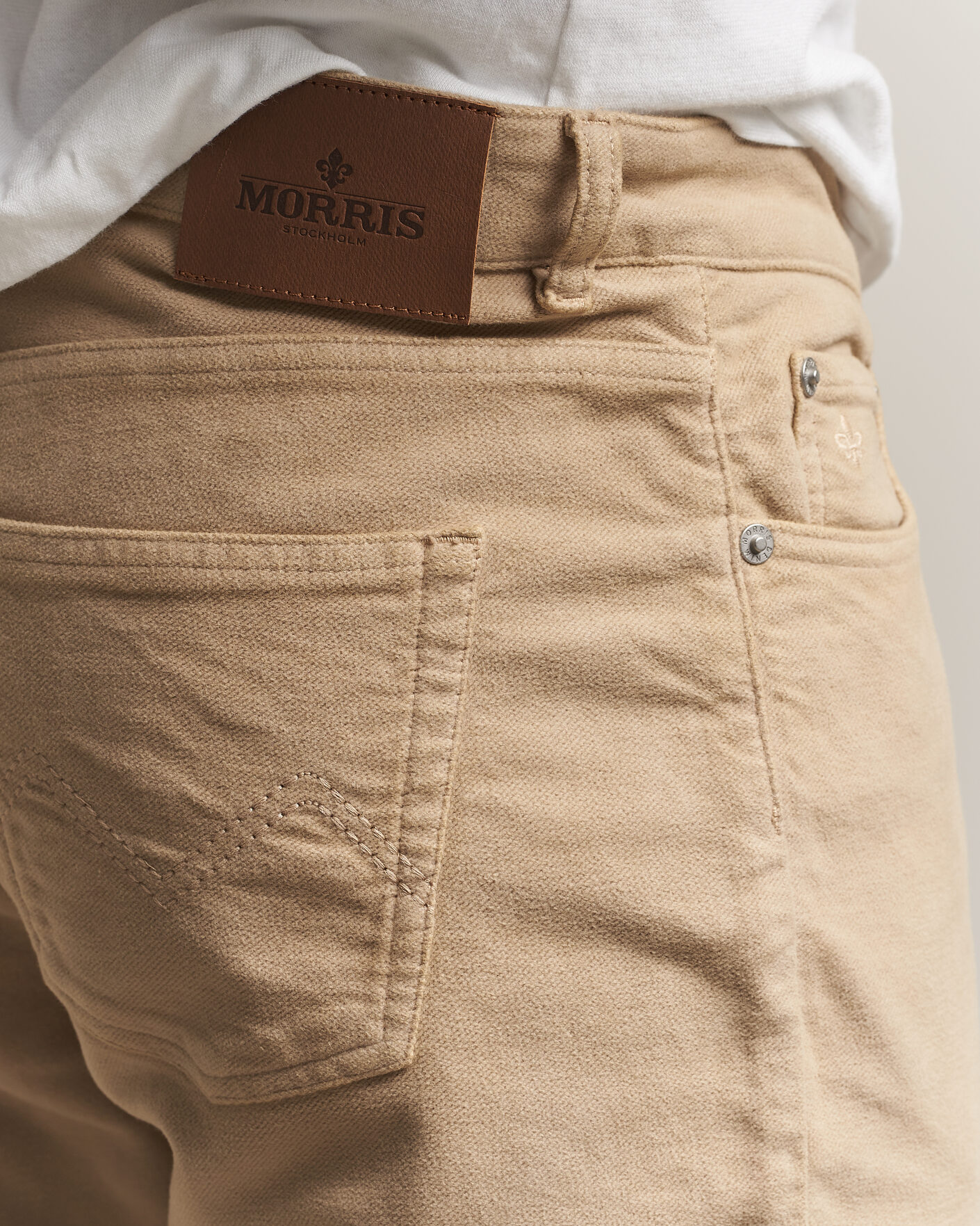 Homme | Pantalons | Morris | James Winter Twill 5-Pocket Pants Khaki