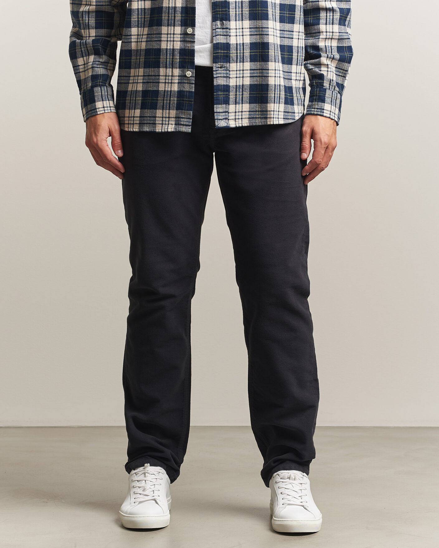 Homme | Pantalons | Morris | James Winter Twill 5-Pocket Pants Blue