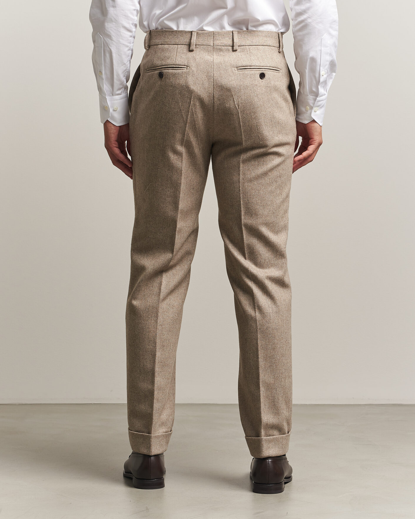 Homme | Pantalons | Morris | Flannel Suit Trousers Khaki