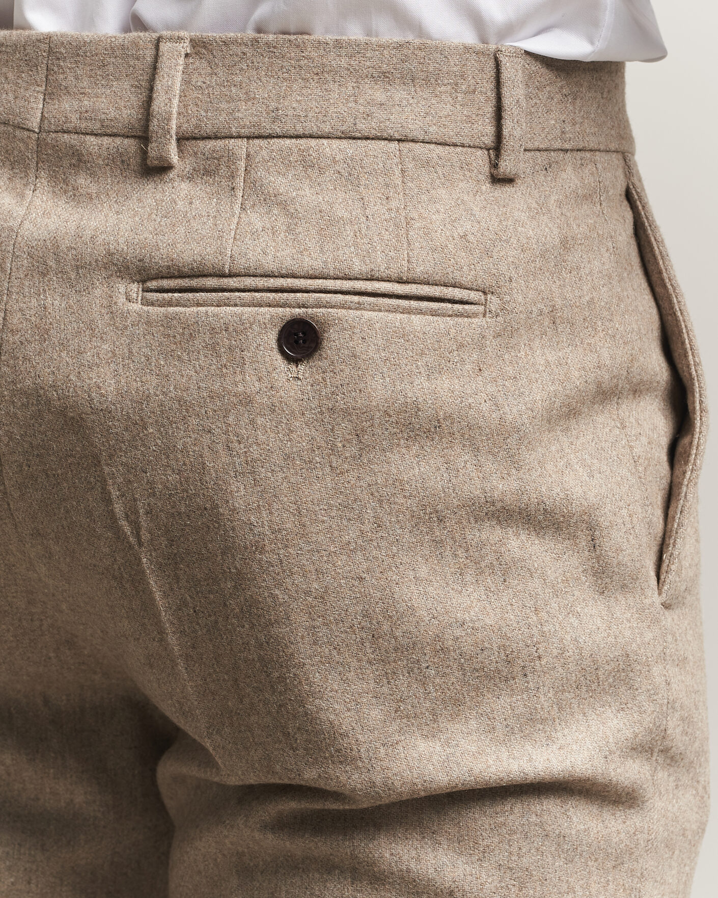 Homme | Pantalons | Morris | Flannel Suit Trousers Khaki