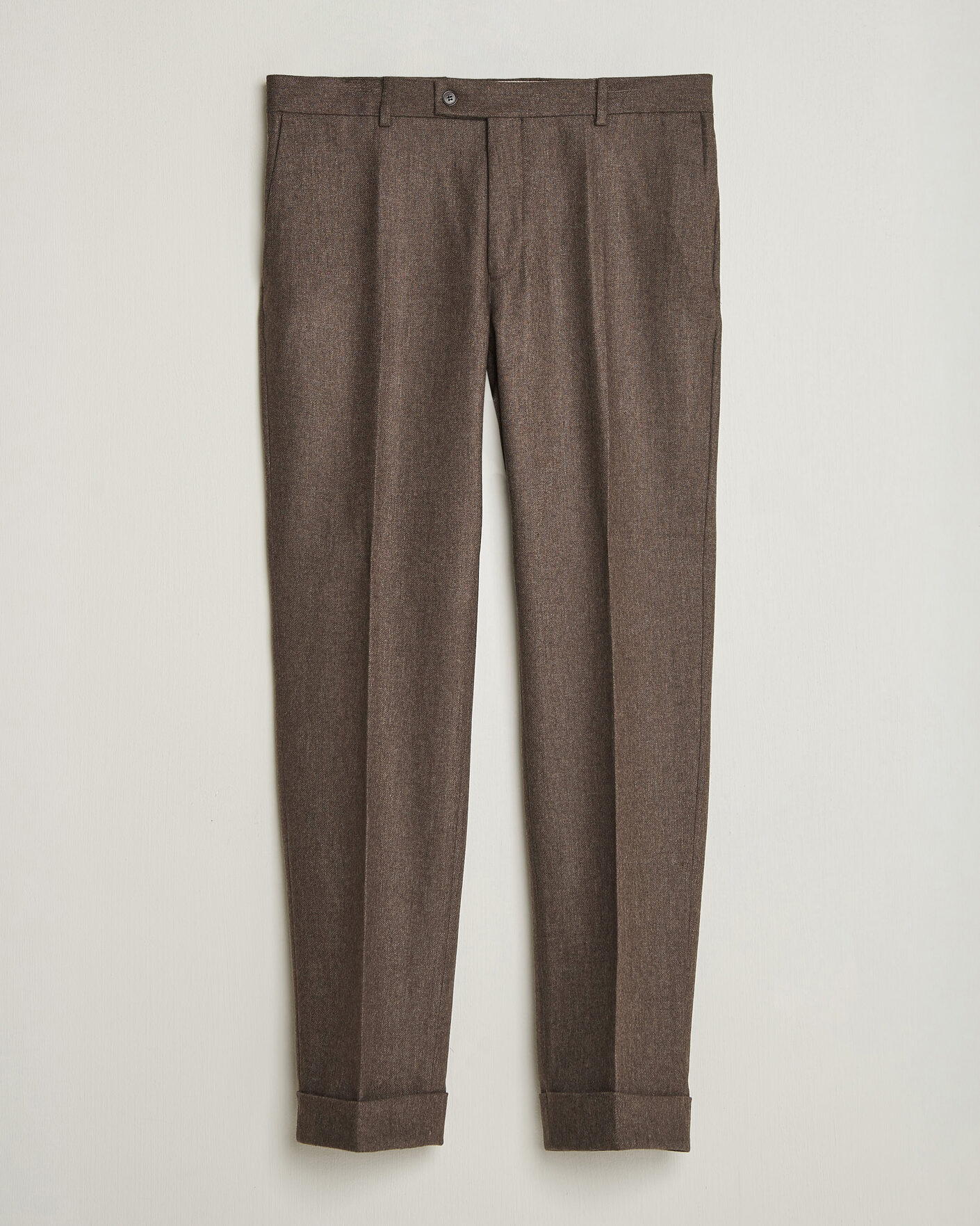 Homme | Pantalons | Morris | Flannel Suit Trousers Brown