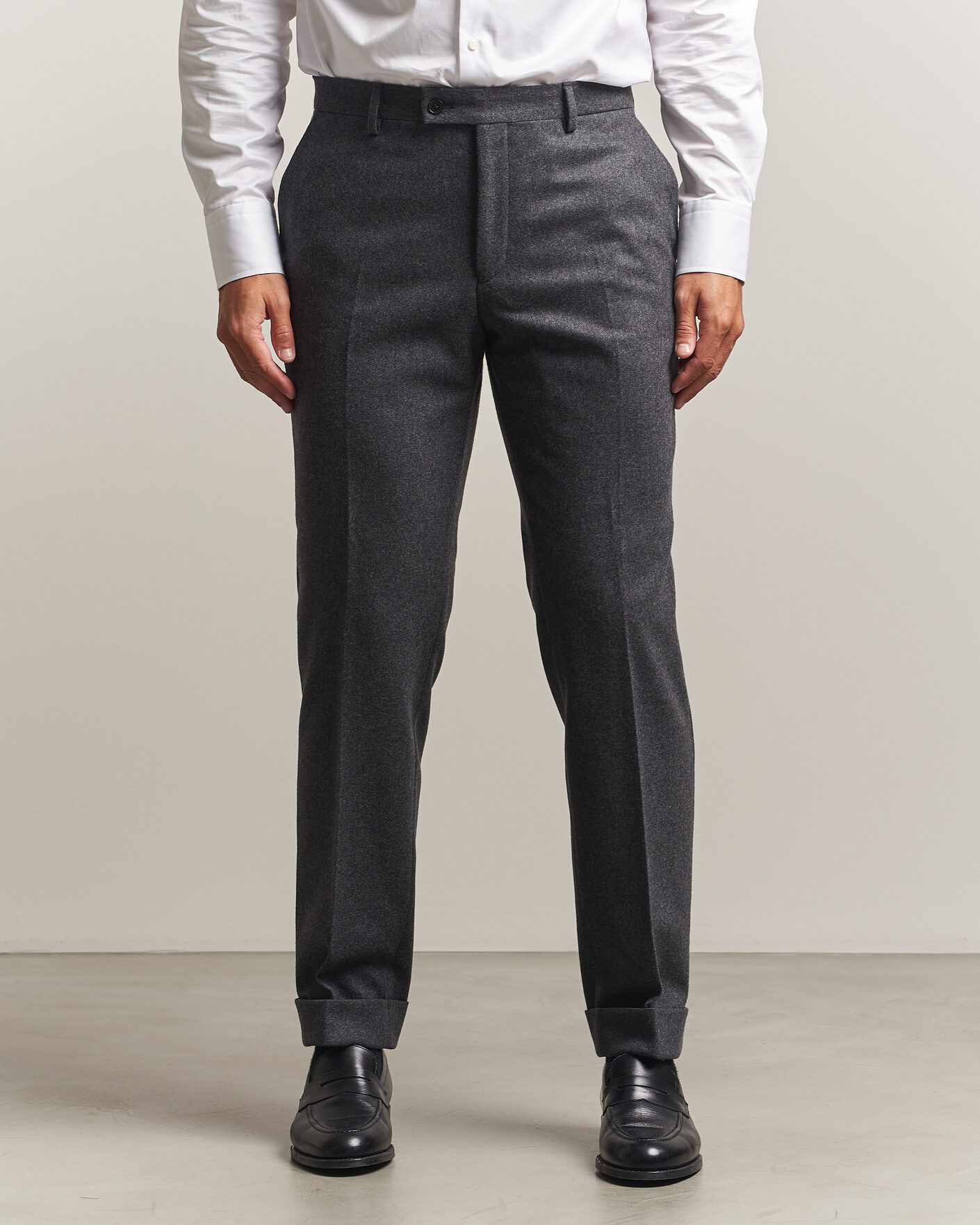 Homme | Pantalons | Morris | Flannel Suit Trousers Grey