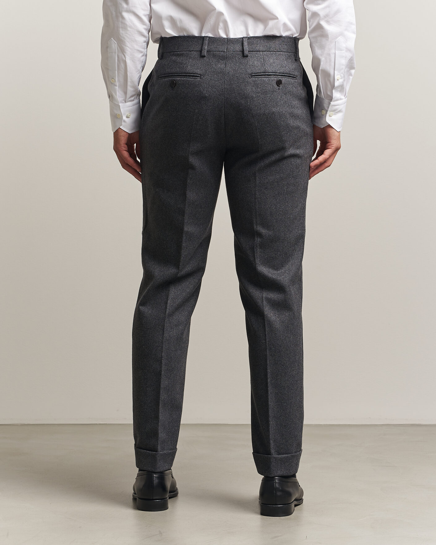 Homme | Pantalons | Morris | Flannel Suit Trousers Grey