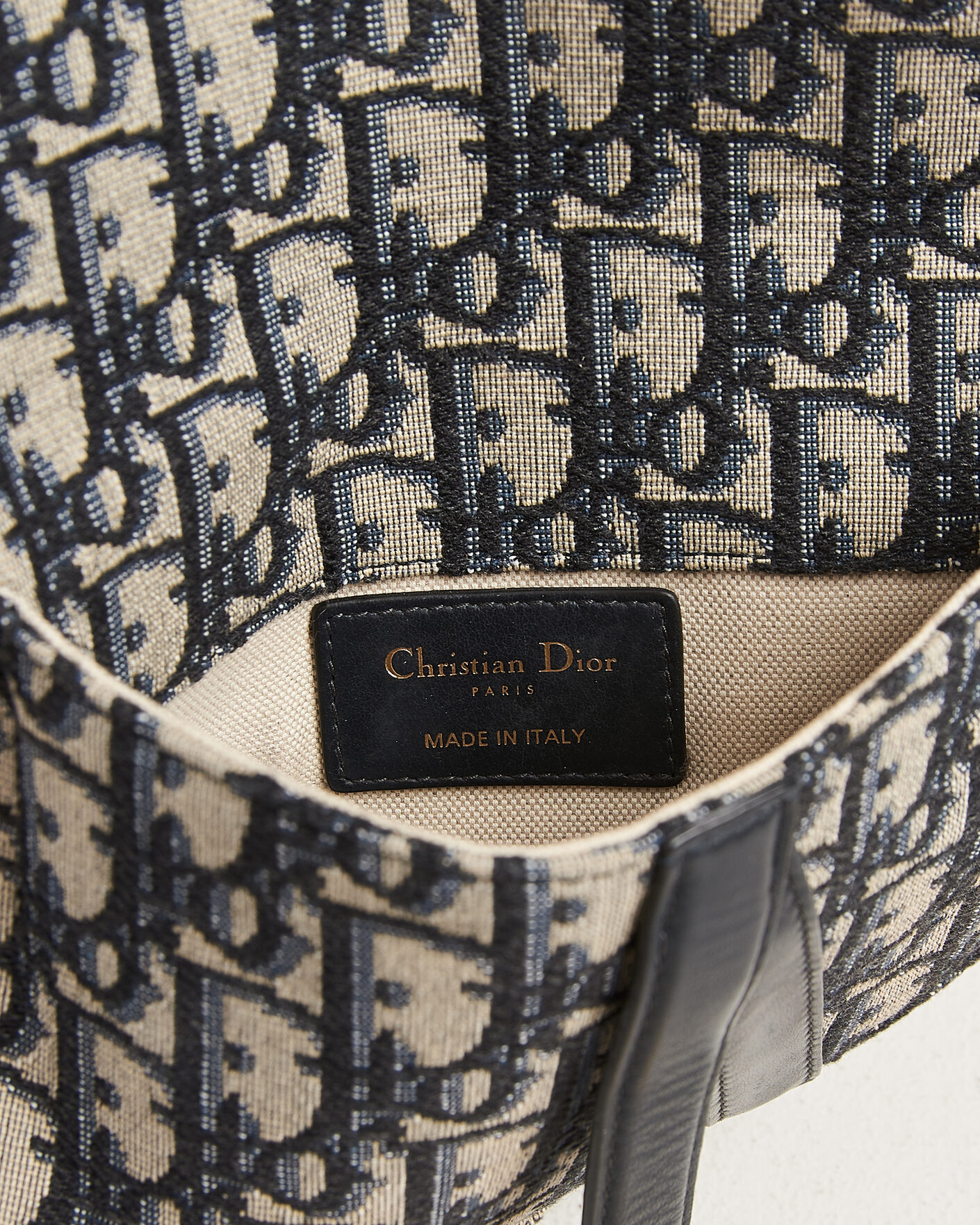 Homme | Pre-Owned & Vintage Bags | Dior Pre-Owned | Saddle Belt Pouch Bag Oblique Jacquard Blue