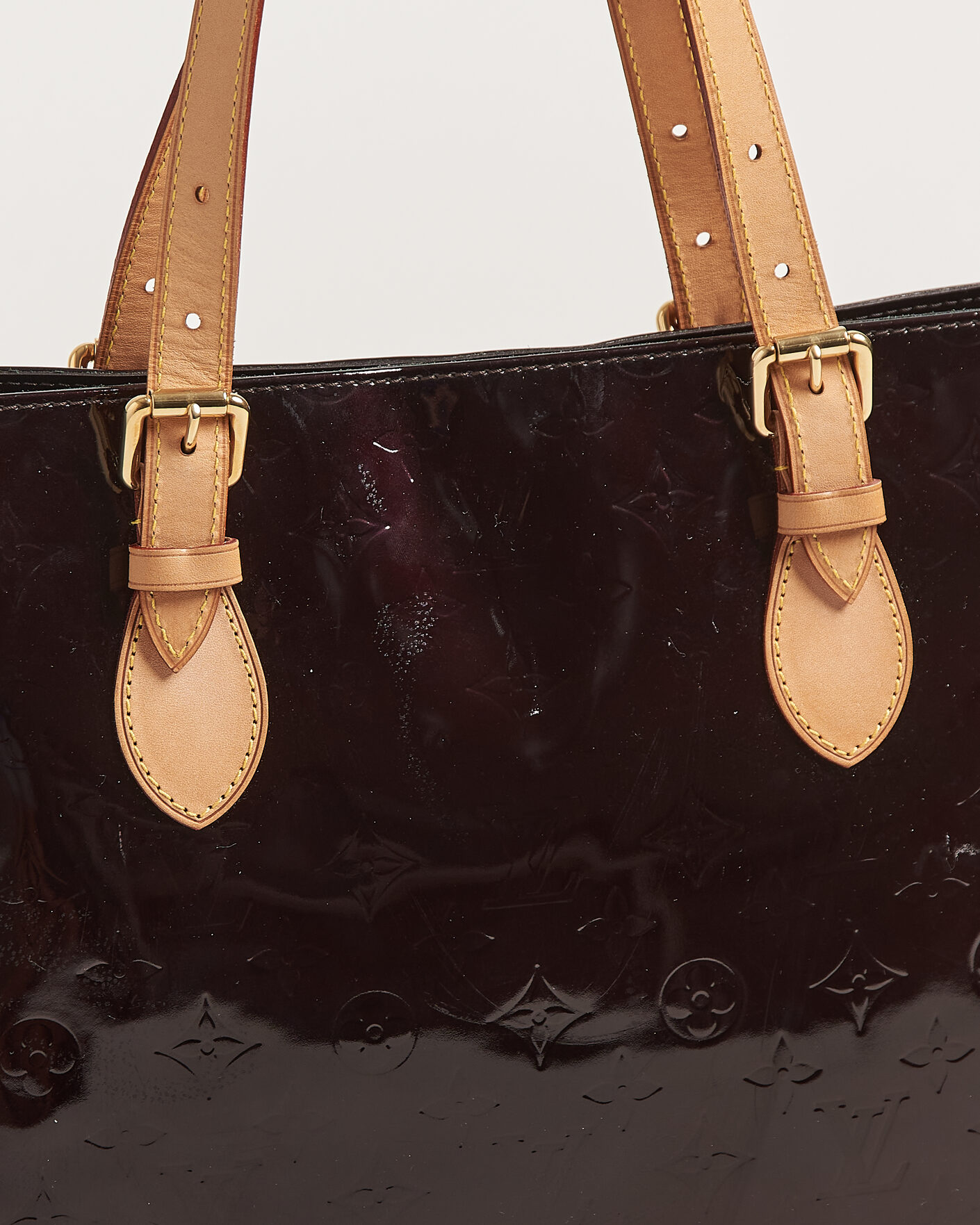 Homme | Pre-Owned & Vintage Bags | Louis Vuitton Pre-Owned | Brentwood Tote Bag Vernis Leather Burgundy
