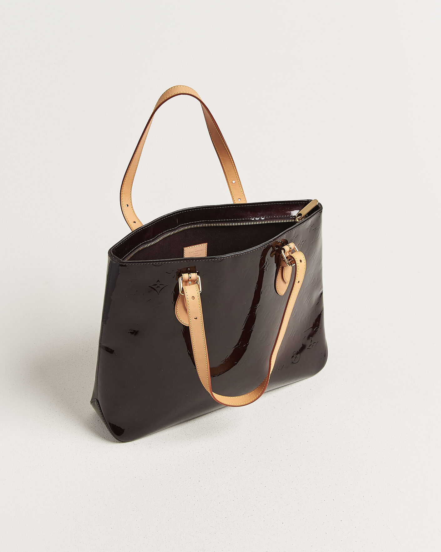 Homme | Pre-Owned & Vintage Bags | Louis Vuitton Pre-Owned | Brentwood Tote Bag Vernis Leather Burgundy