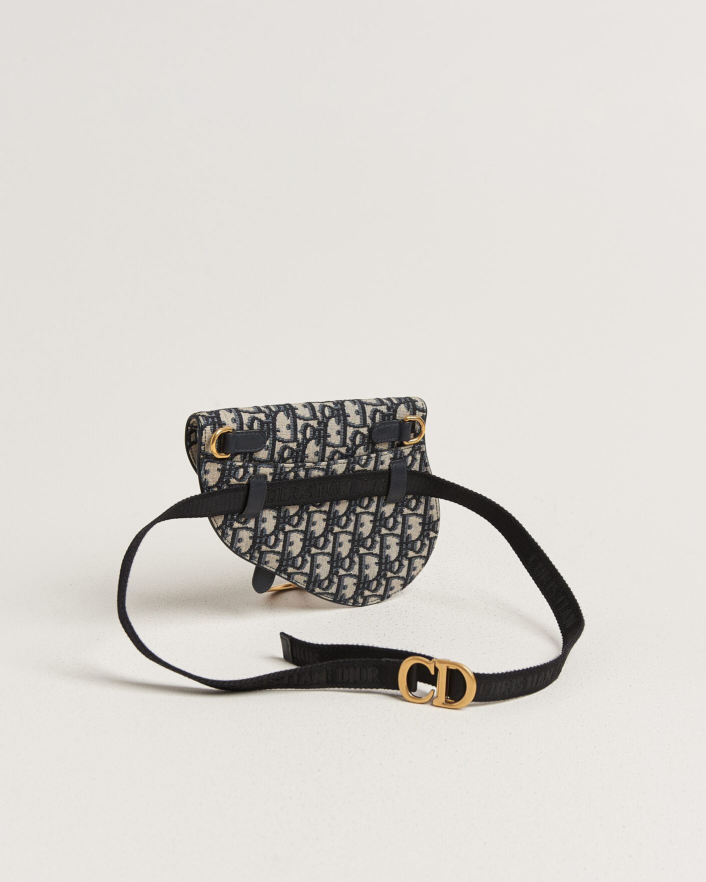 Homme | Pre-Owned & Vintage Bags | Dior Pre-Owned | Saddle Belt Bag Oblique Jacquard Blue