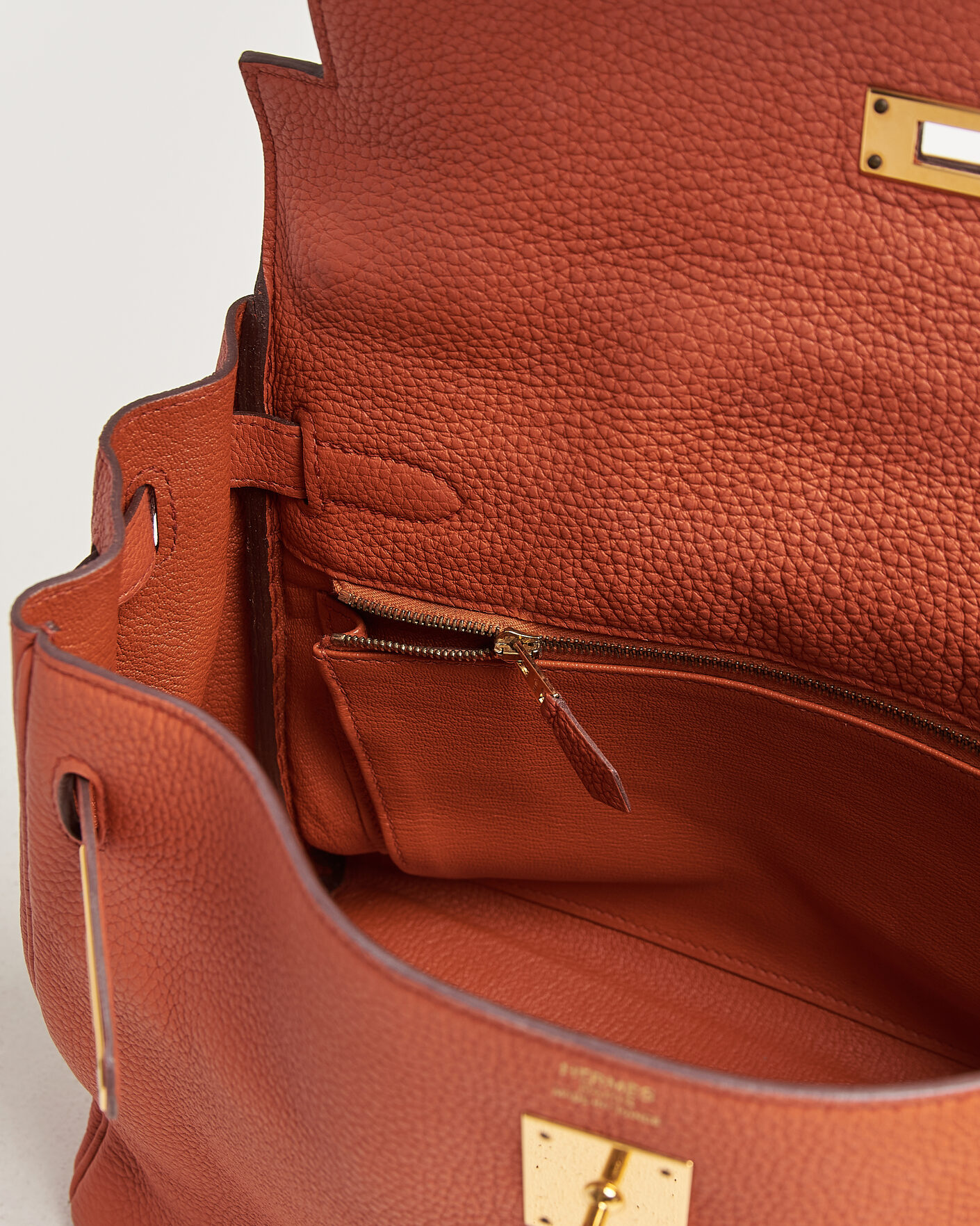 Homme | Pre-Owned & Vintage Bags | Hermès Pre-Owned | Kelly 32 Togo Leather Orange