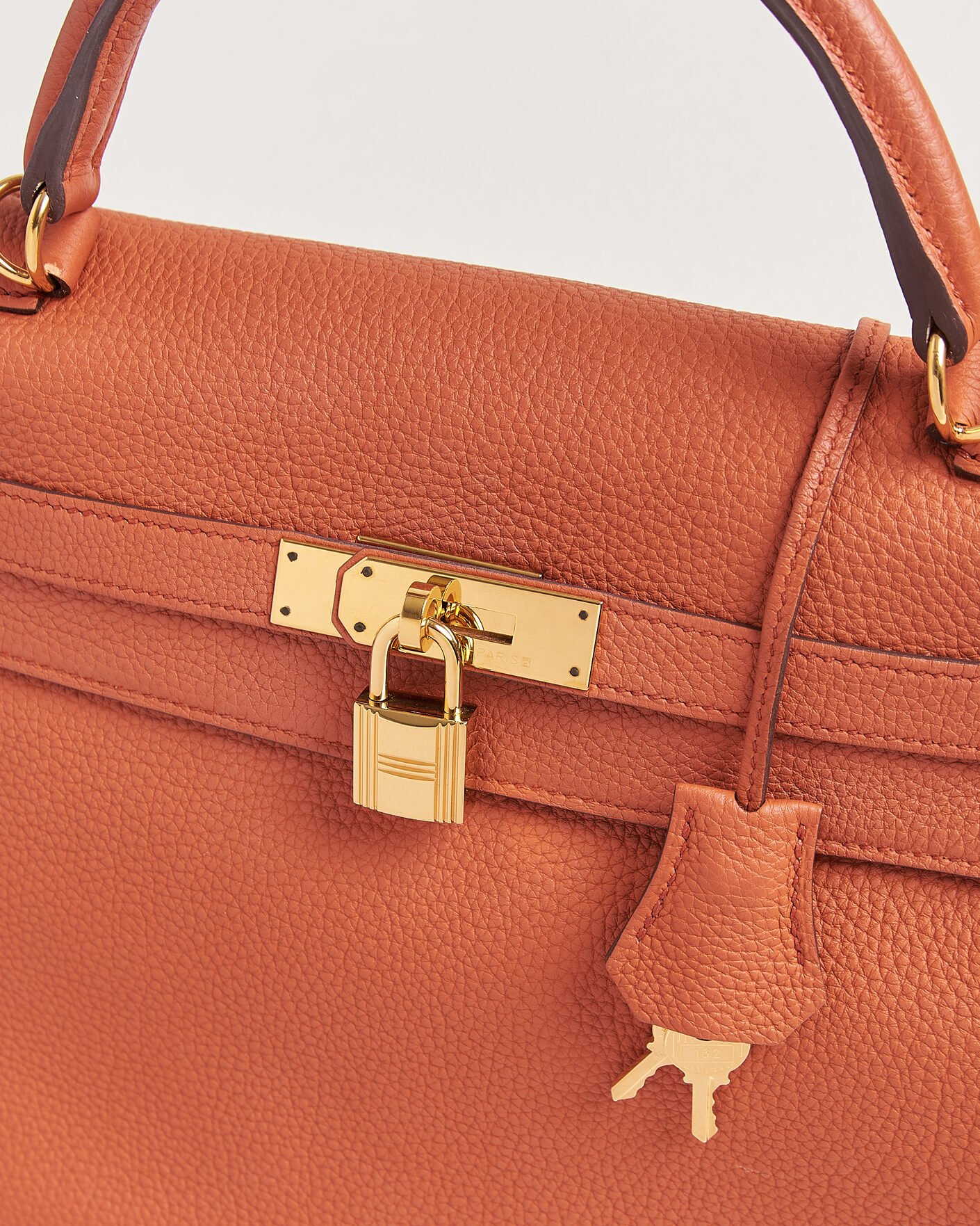 Homme | Pre-Owned & Vintage Bags | Hermès Pre-Owned | Kelly 32 Togo Leather Orange