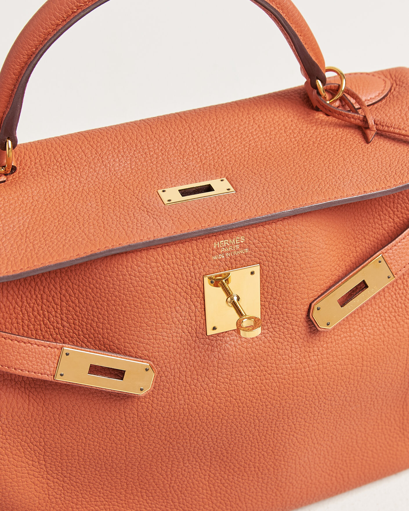 Homme | Pre-Owned & Vintage Bags | Hermès Pre-Owned | Kelly 32 Togo Leather Orange