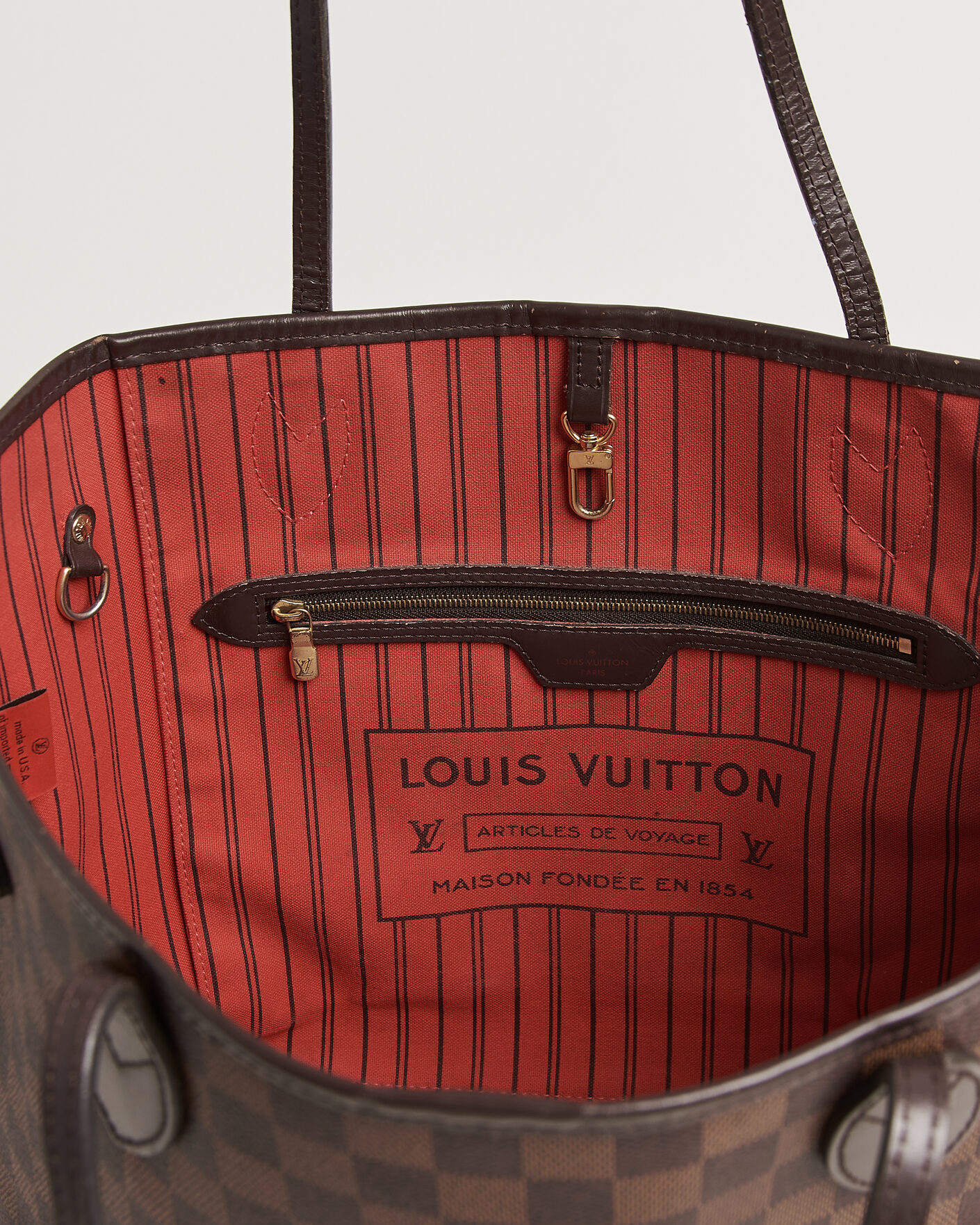 Homme | Pre-Owned & Vintage Bags | Louis Vuitton Pre-Owned | Neverfull MM Damier Ebene