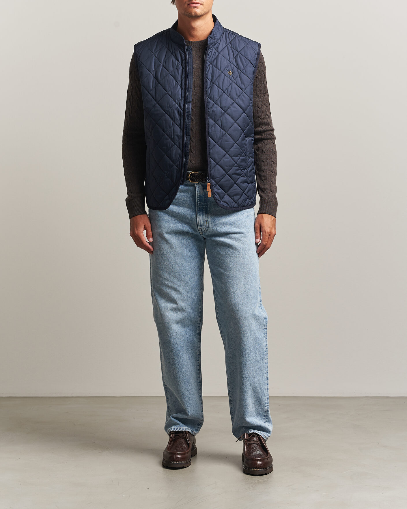 Homme | Gilets | Morris | Teddy Quilted Vest Old Blue