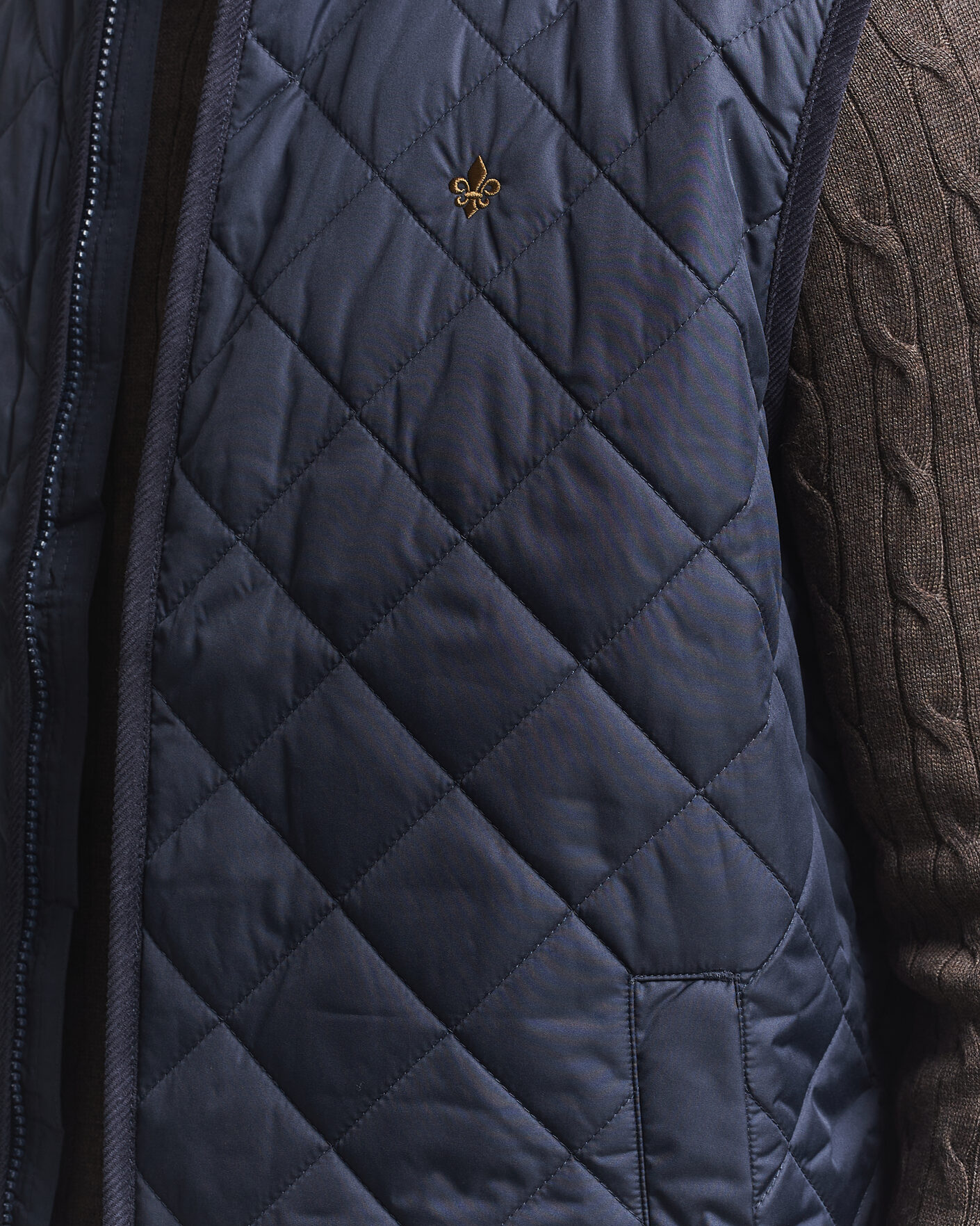 Homme | Gilets | Morris | Teddy Quilted Vest Old Blue