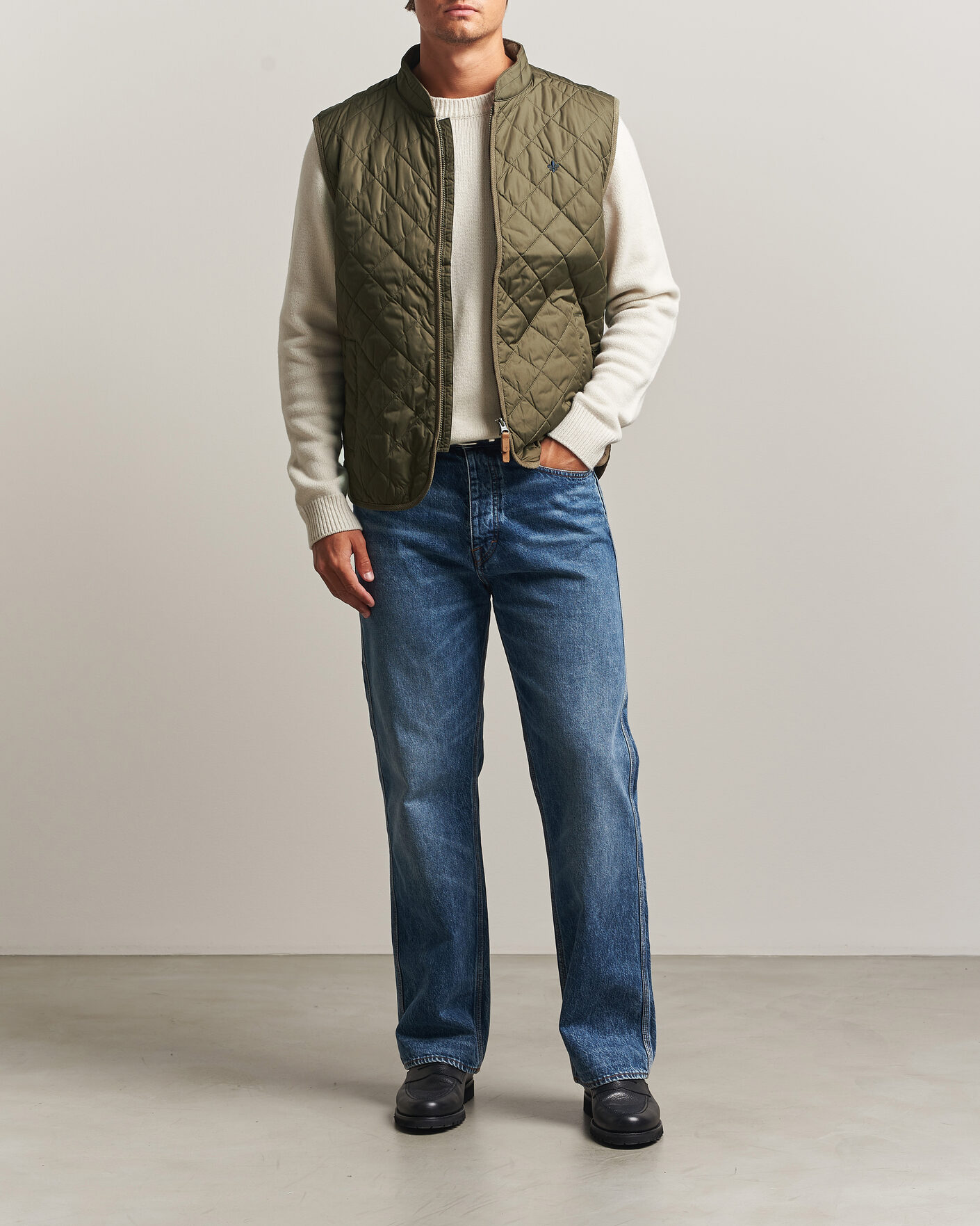 Homme | Gilets | Morris | Teddy Quilted Vest Olive