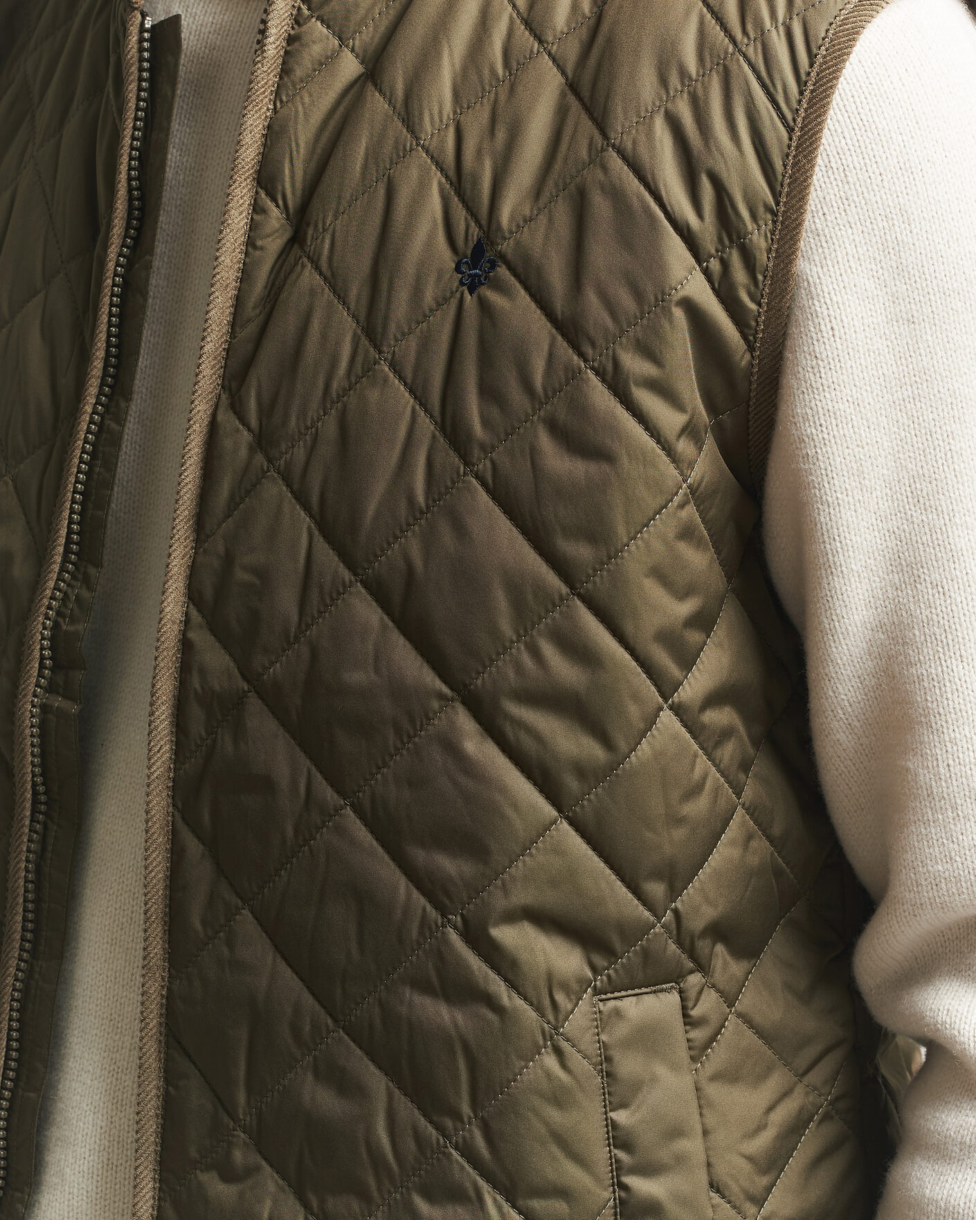 Homme | Gilets | Morris | Teddy Quilted Vest Olive