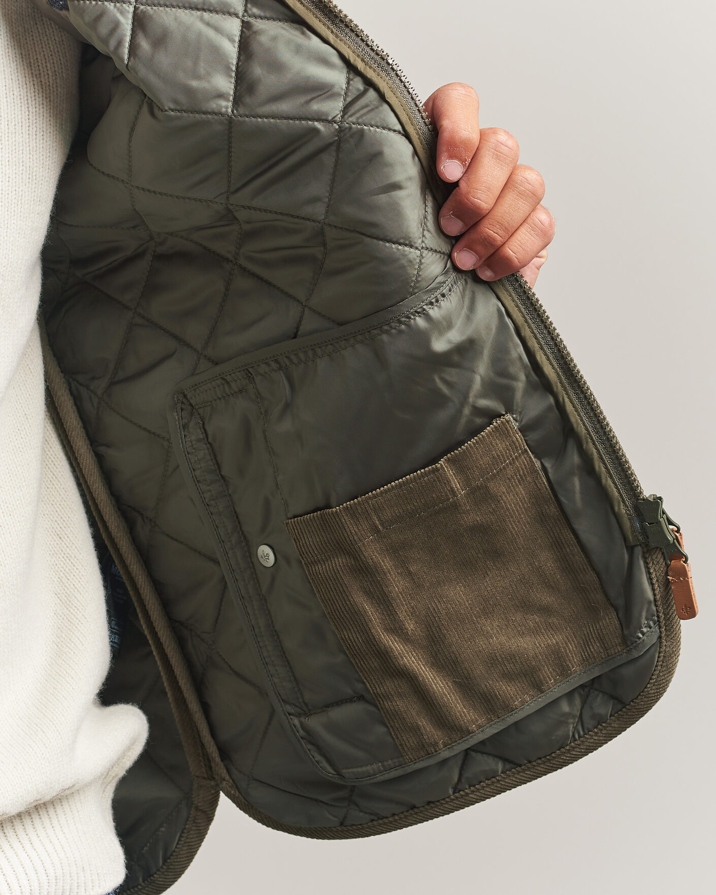 Homme | Gilets | Morris | Teddy Quilted Vest Olive