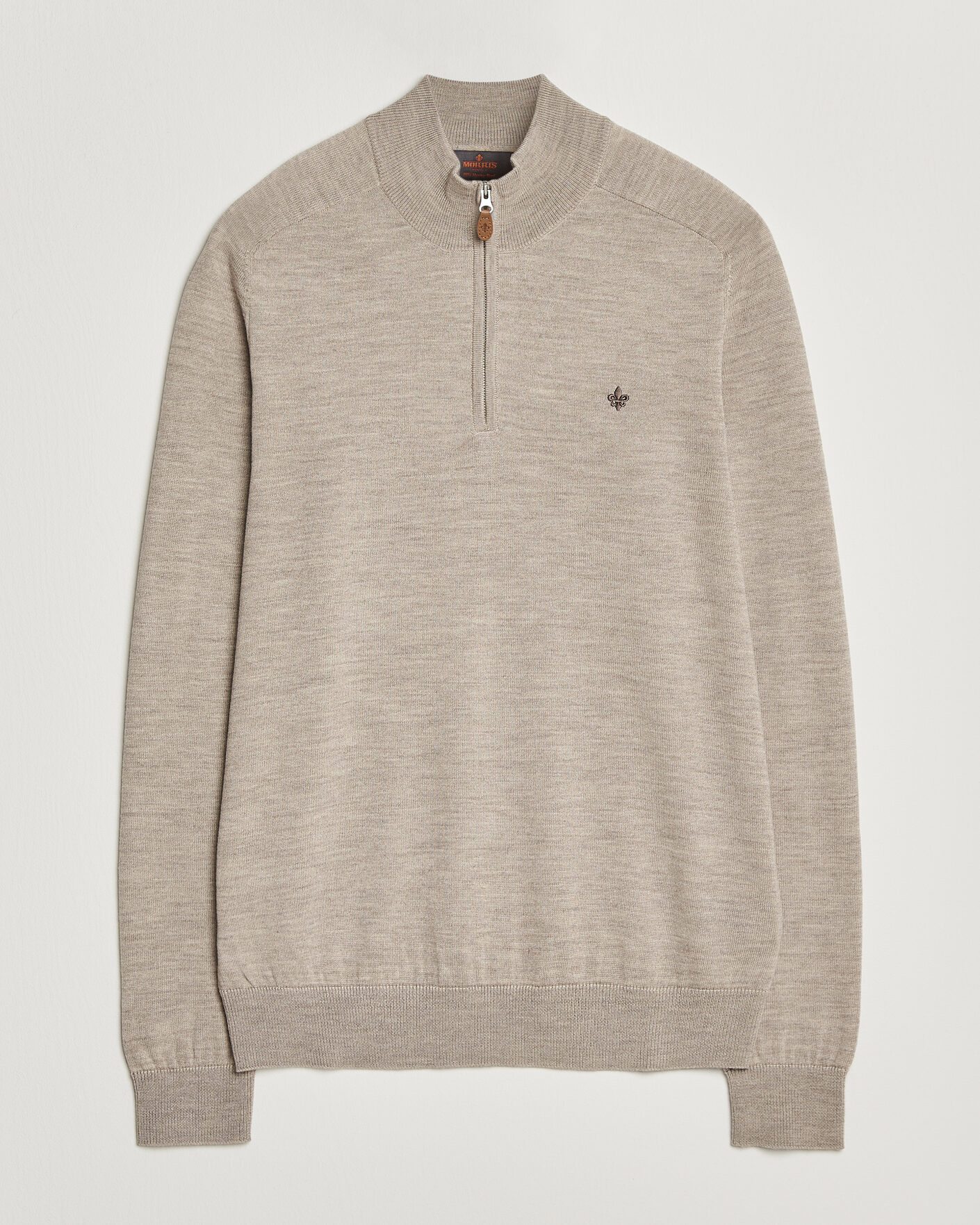 Homme | Pulls Et Tricots | Morris | John Merino Half Zip Khaki