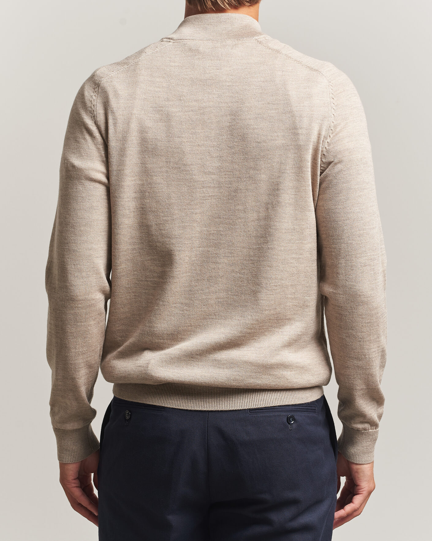 Homme | Pulls Et Tricots | Morris | John Merino Half Zip Khaki