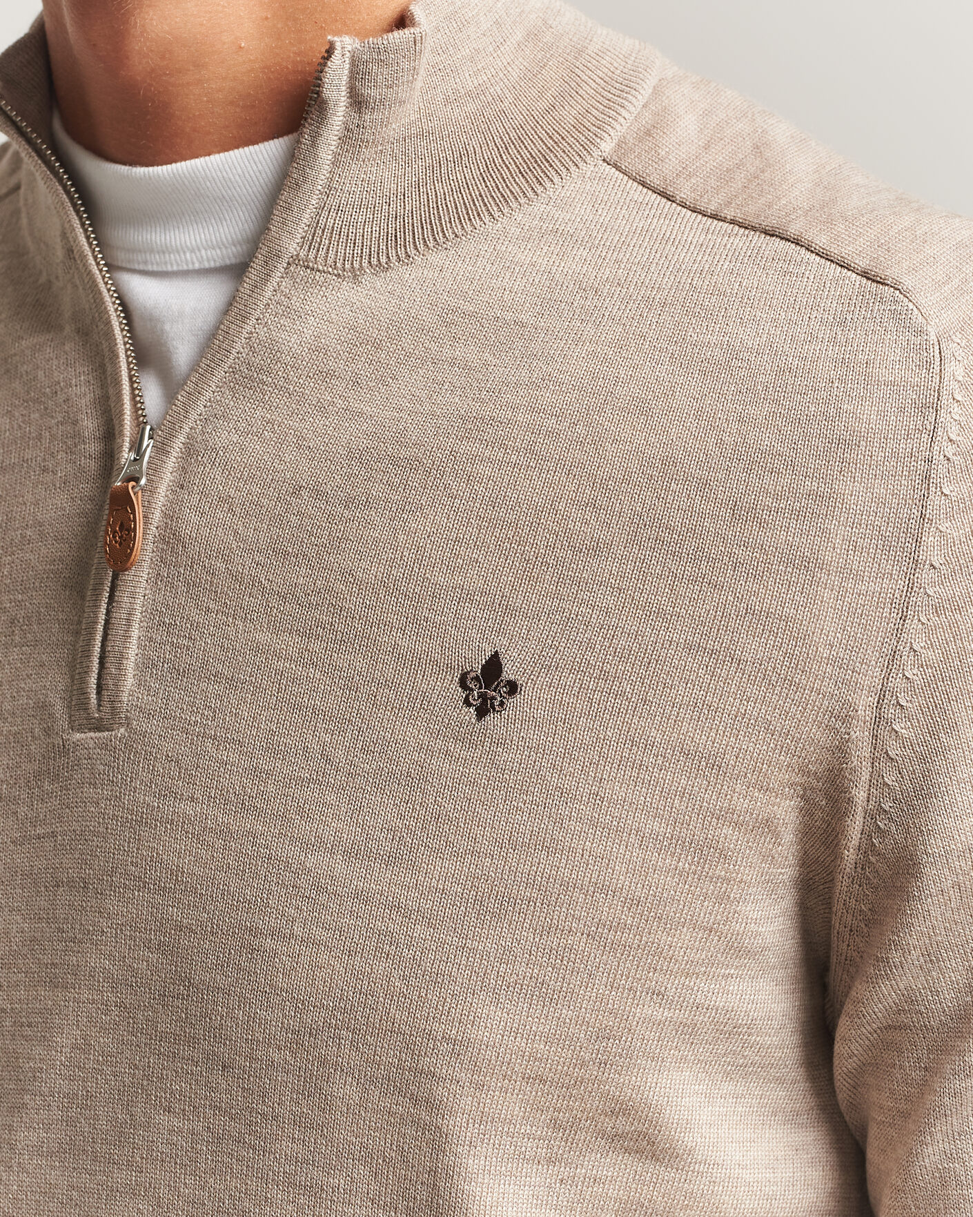 Homme | Pulls Et Tricots | Morris | John Merino Half Zip Khaki