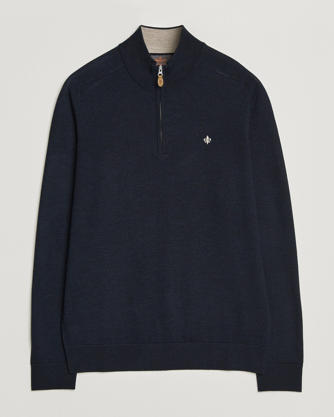 Homme | Pulls Et Tricots | Morris | John Merino Half Zip Navy