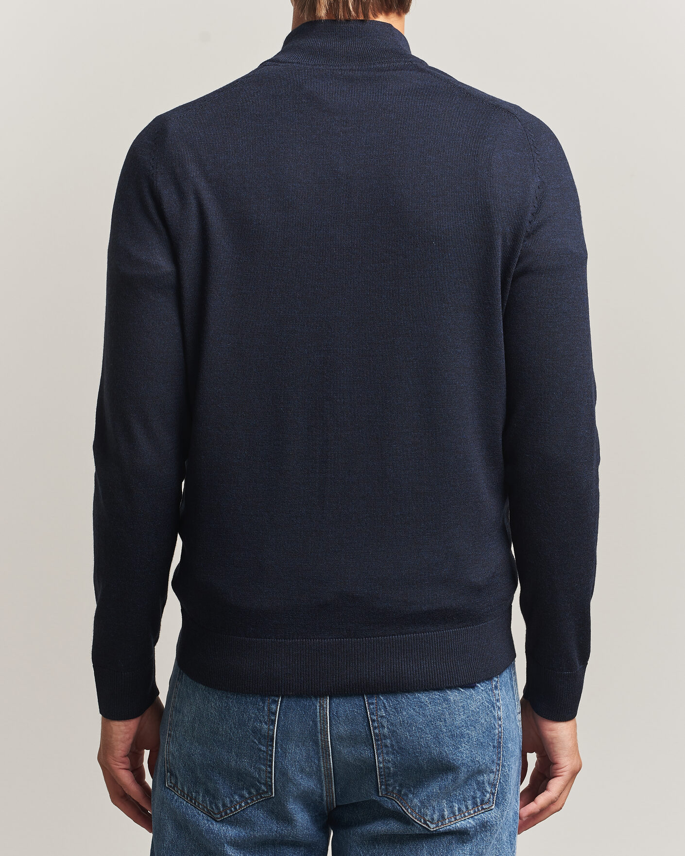 Homme | Pulls Et Tricots | Morris | John Merino Half Zip Navy
