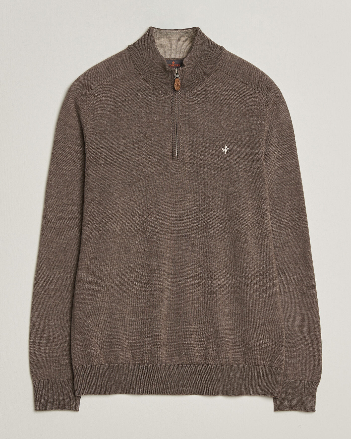 Homme | Pulls Et Tricots | Morris | John Merino Half Zip Brown