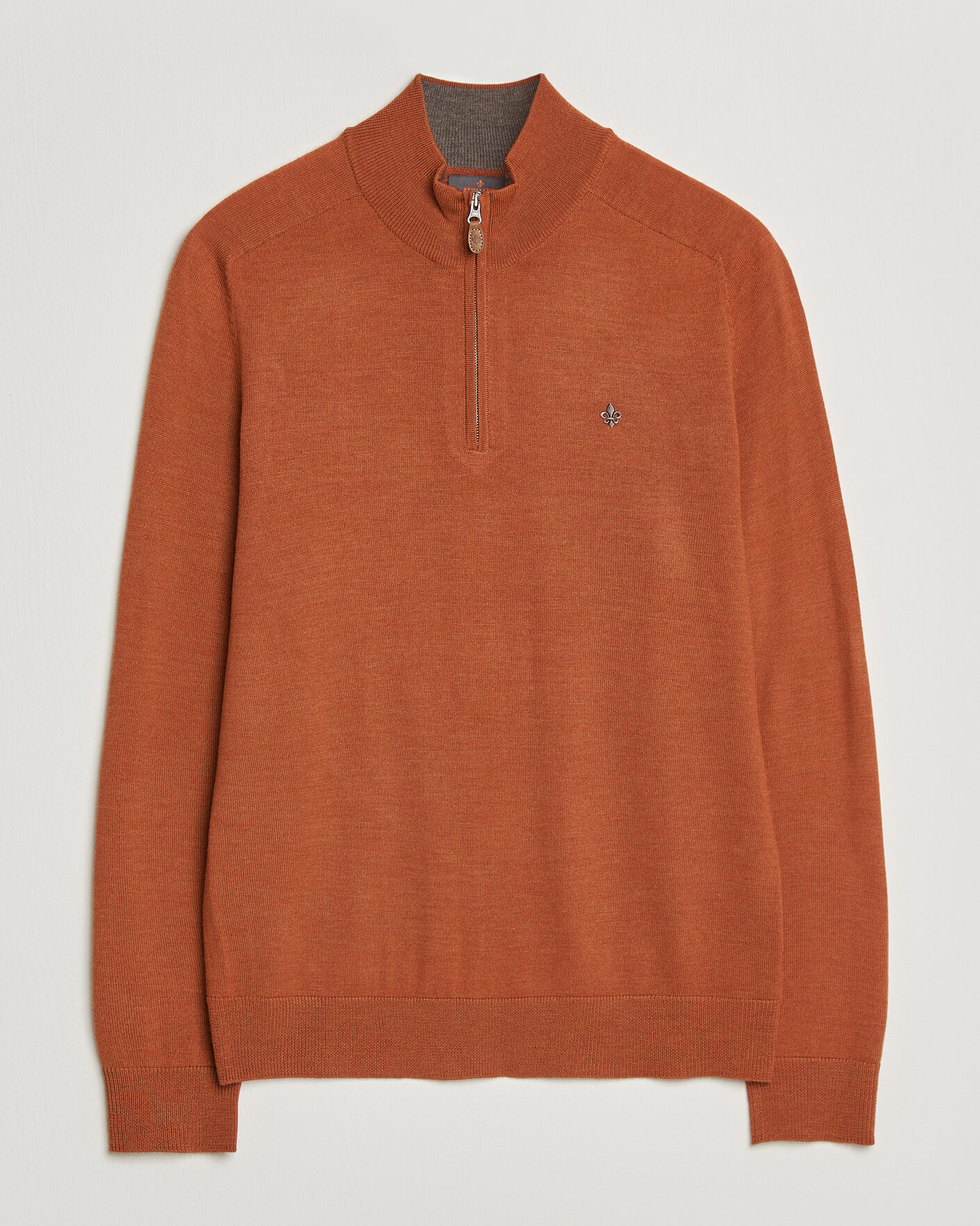 Homme | Pulls Et Tricots | Morris | John Merino Half Zip Orange