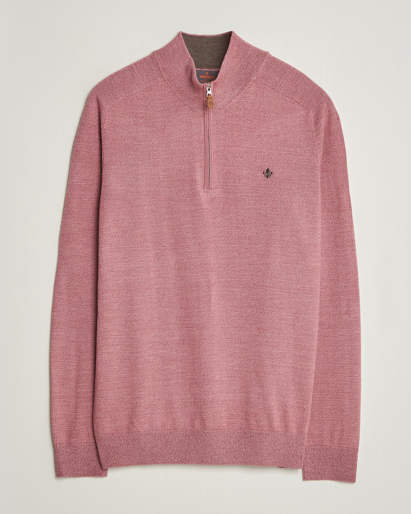 Homme | Pulls Et Tricots | Morris | John Merino Half Zip Cerise
