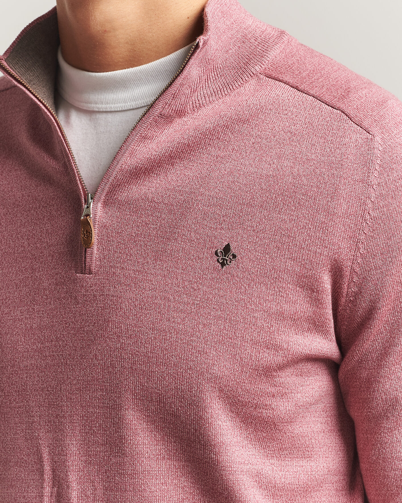 Homme | Pulls Et Tricots | Morris | John Merino Half Zip Cerise