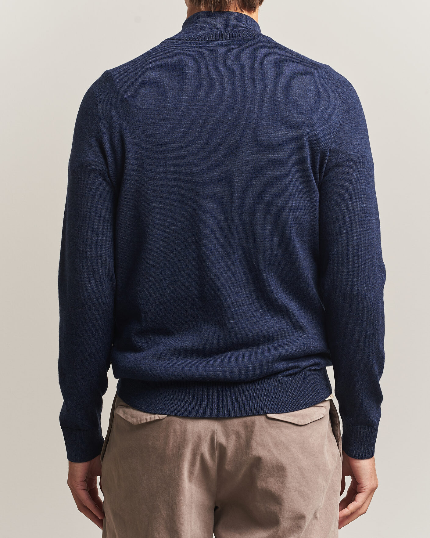 Homme | Pulls Et Tricots | Morris | John Merino Half Zip Ocean Blue