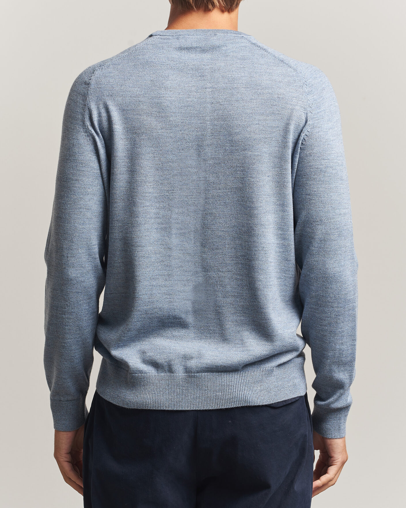 Homme | Pulls Et Tricots | Morris | Merino O-Neck Light Blue