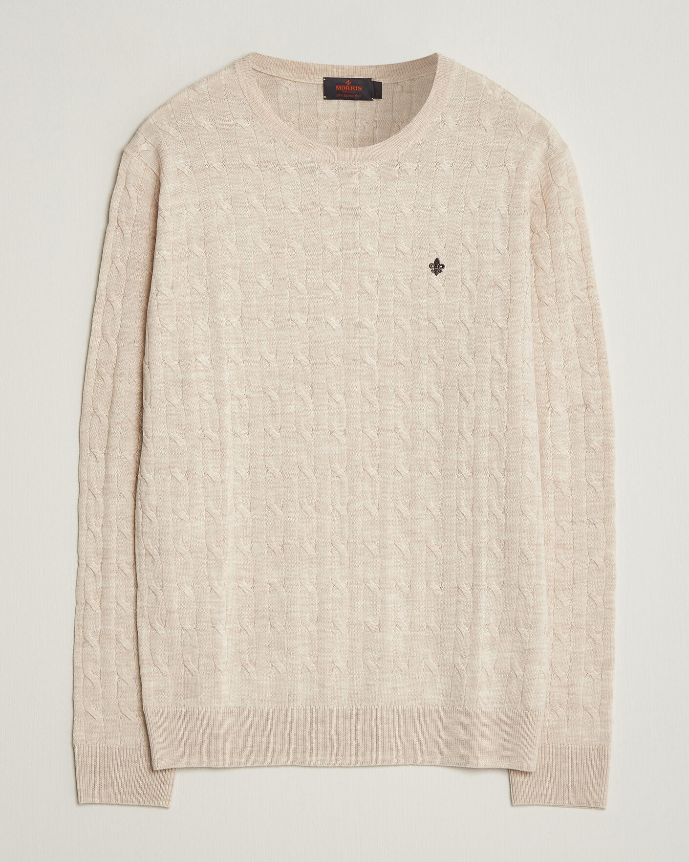 Homme | Pulls Et Tricots | Morris | Merino Cable O-Neck Off White