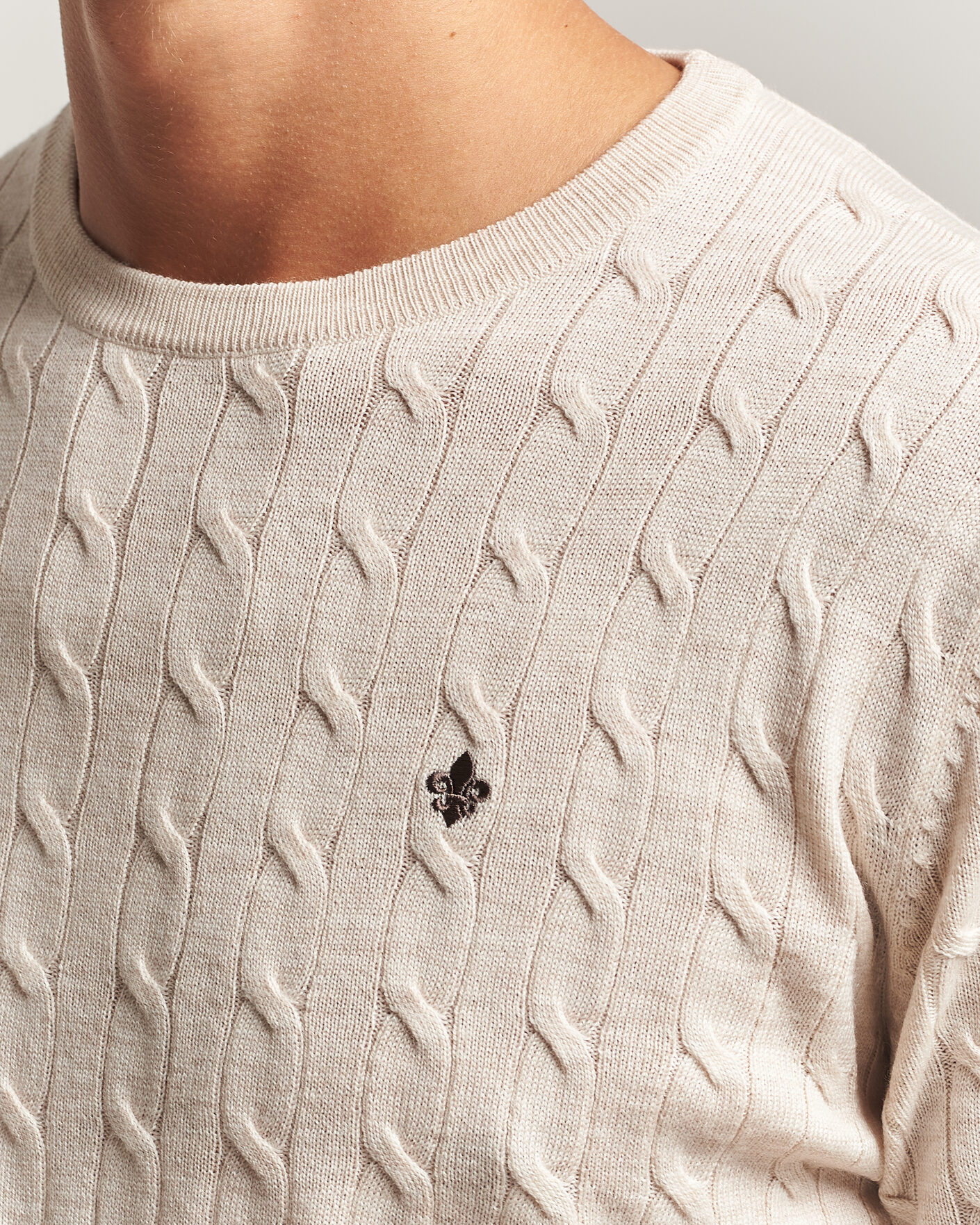 Homme | Pulls Et Tricots | Morris | Merino Cable O-Neck Off White