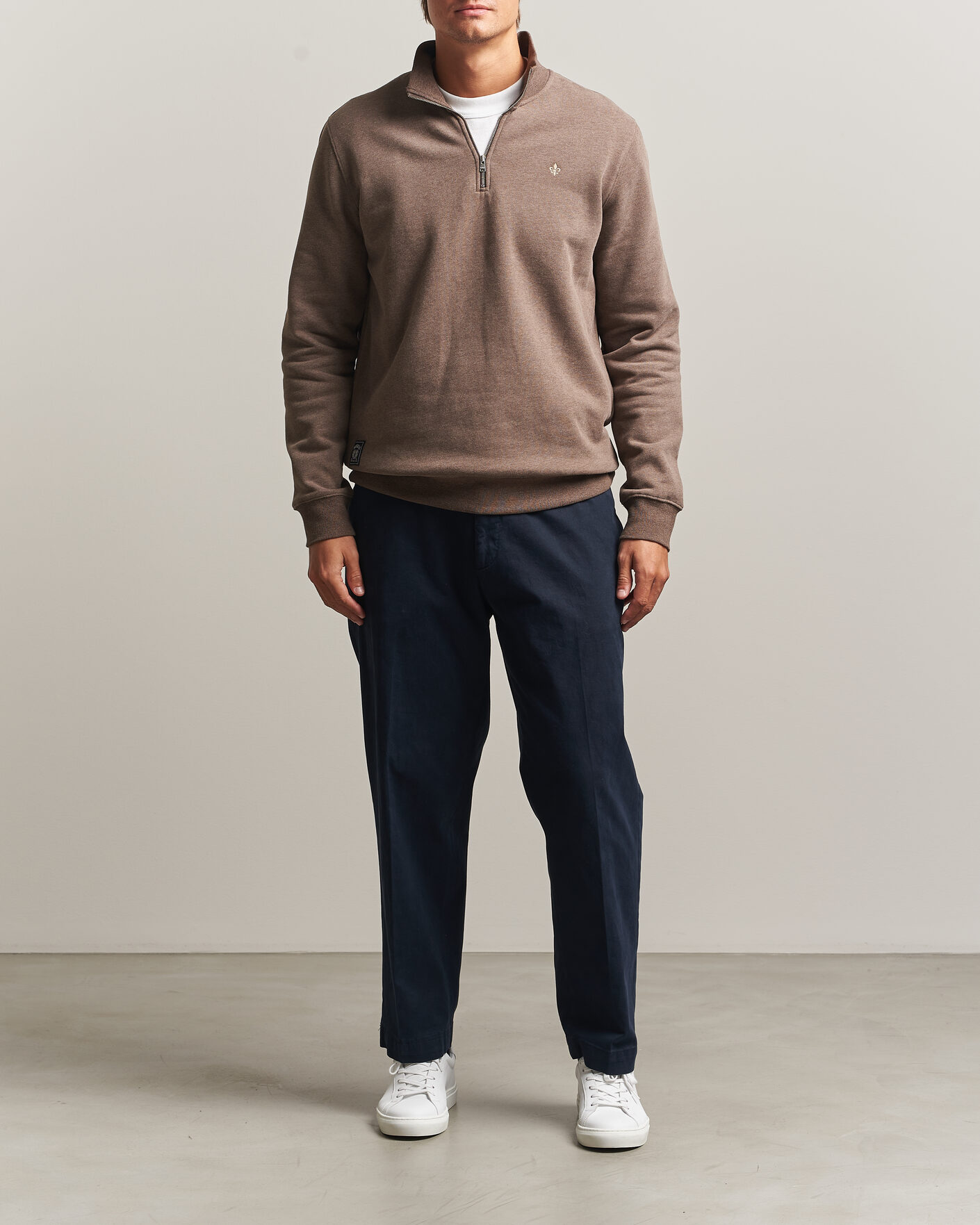 Homme | Pulls Et Tricots | Morris | Brandon Lily Half Zip Brown