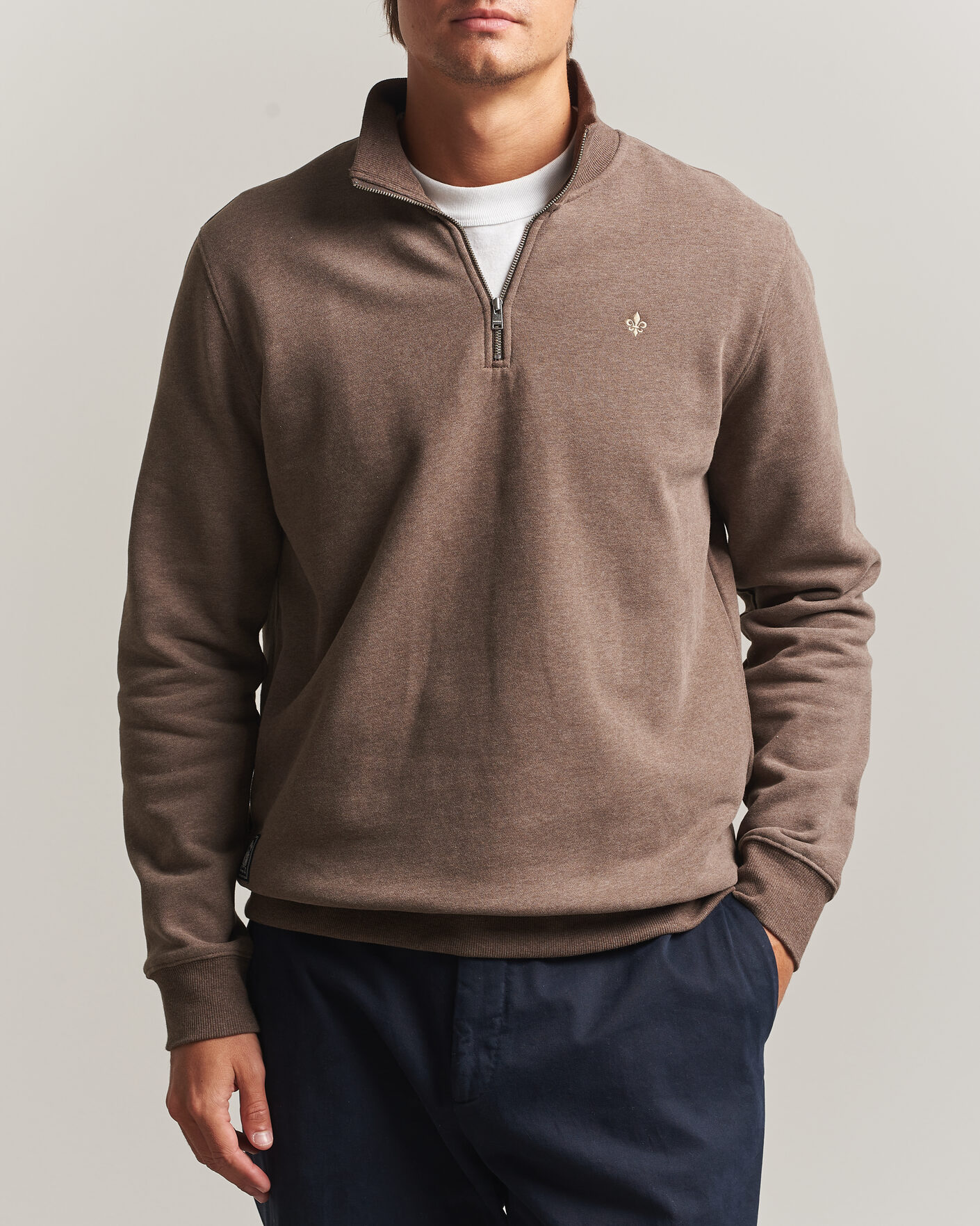 Homme | Pulls Et Tricots | Morris | Brandon Lily Half Zip Brown