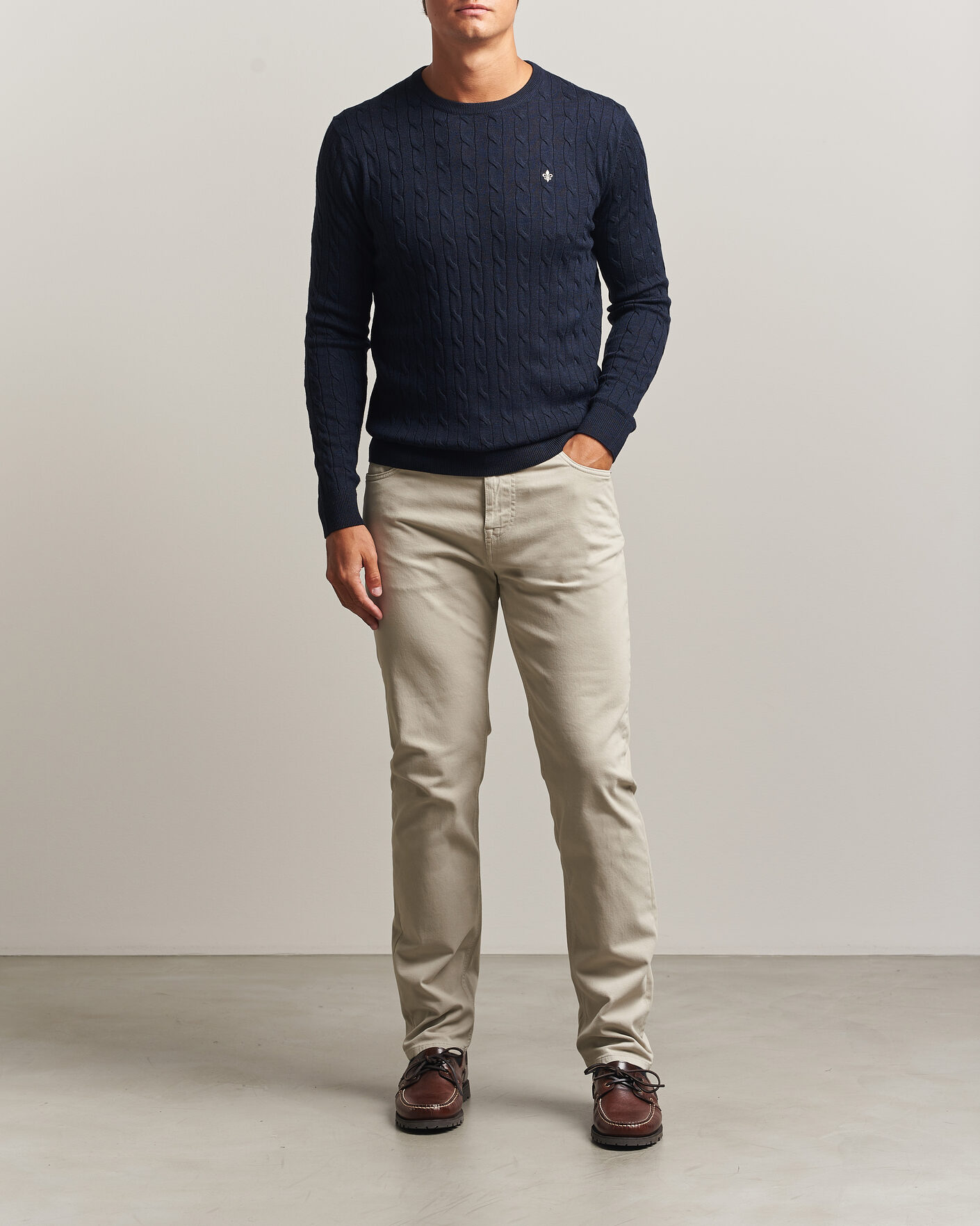 Homme | Pantalons | Morris | James Brushed 5-Pocket Pant Khaki