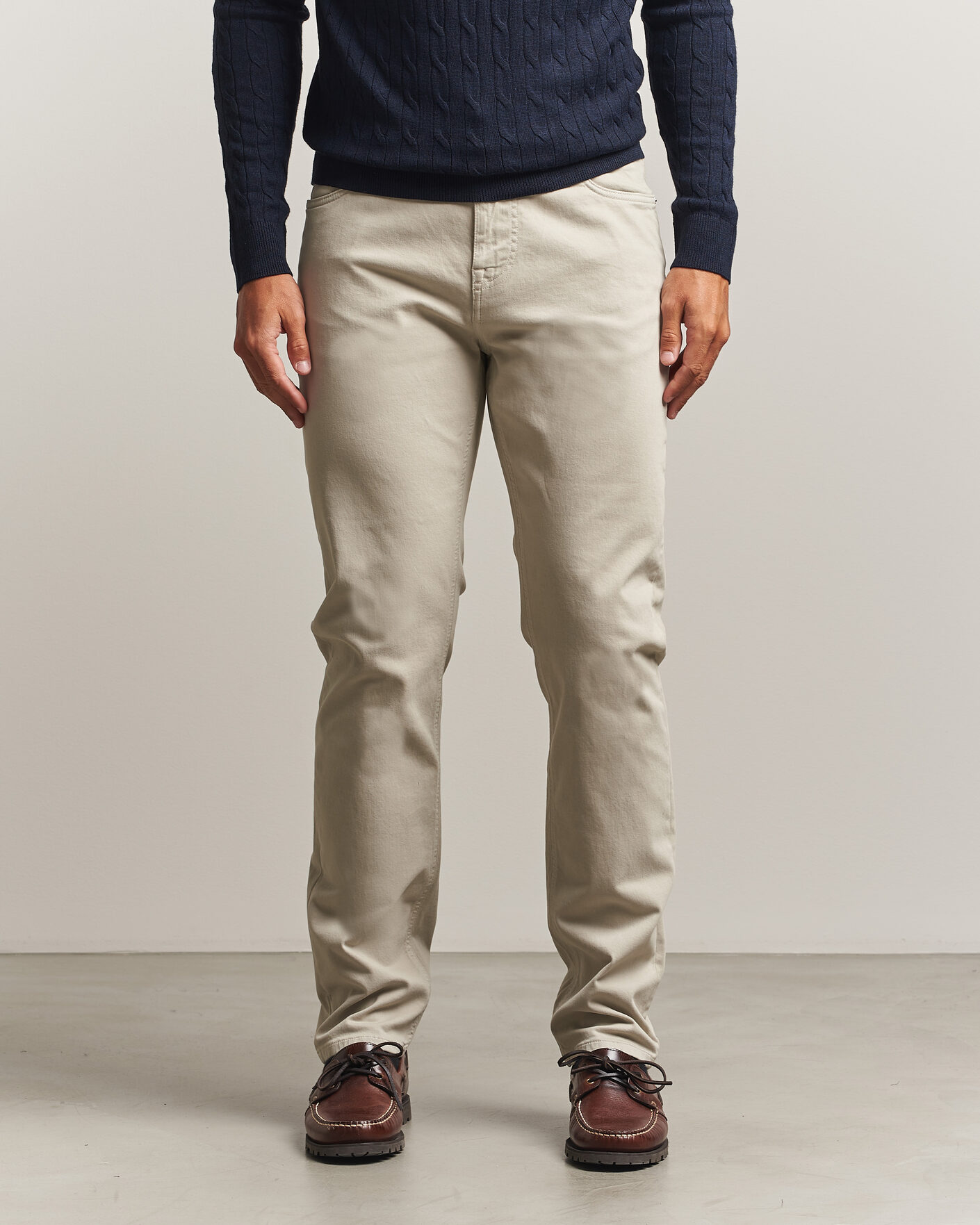 Homme | Pantalons | Morris | James Brushed 5-Pocket Pant Khaki