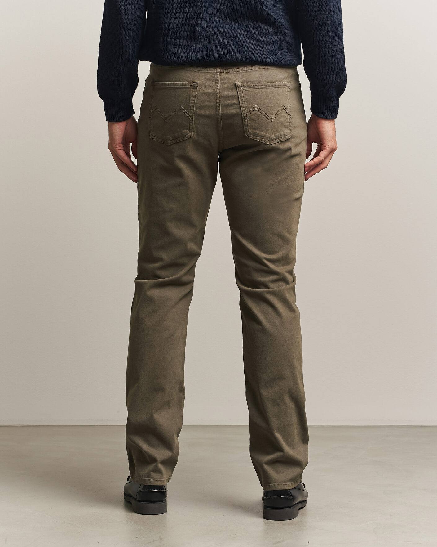 Homme | Pantalons | Morris | James Brushed 5-Pocket Pant Olive