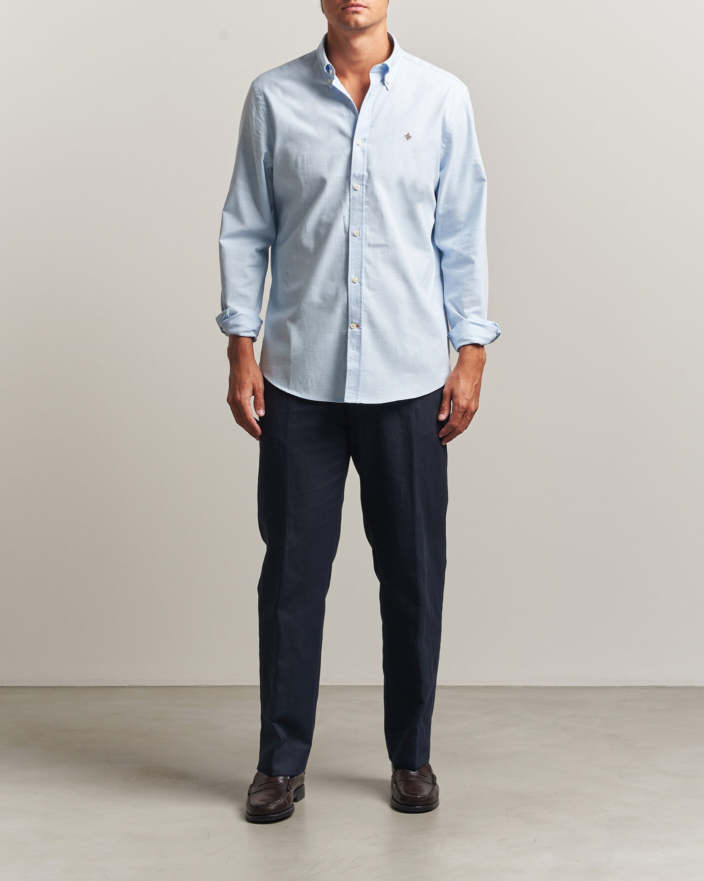 Homme | Chemises | Morris | Watts Flannel Shirt Light Blue
