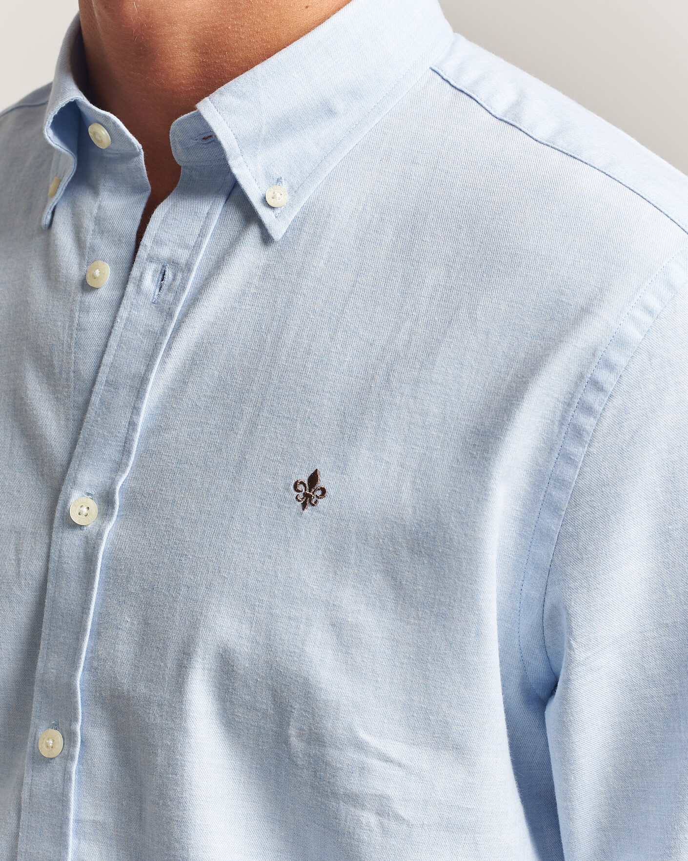 Homme | Chemises | Morris | Watts Flannel Shirt Light Blue
