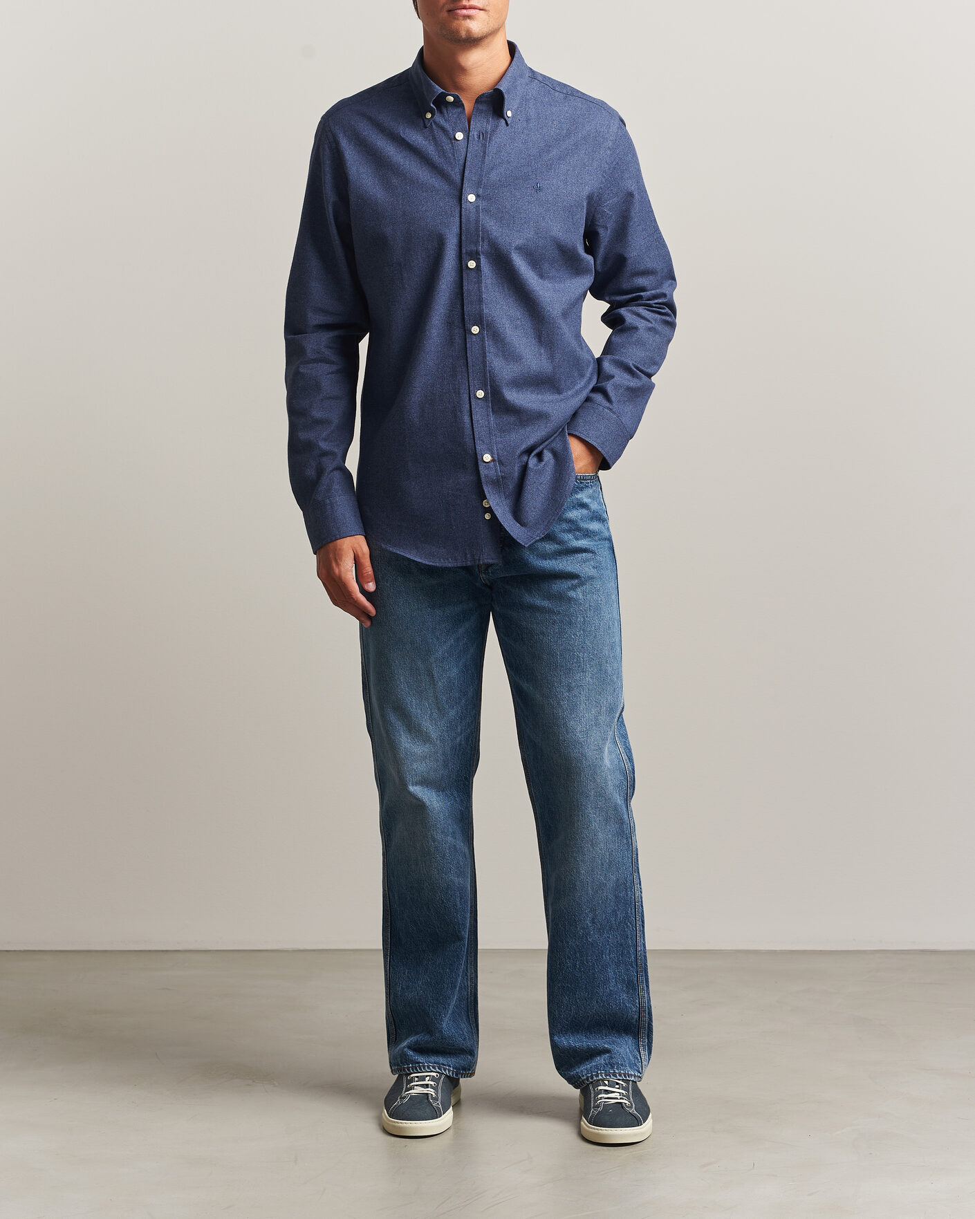 Homme | Chemises | Morris | Watts Flannel Shirt Navy