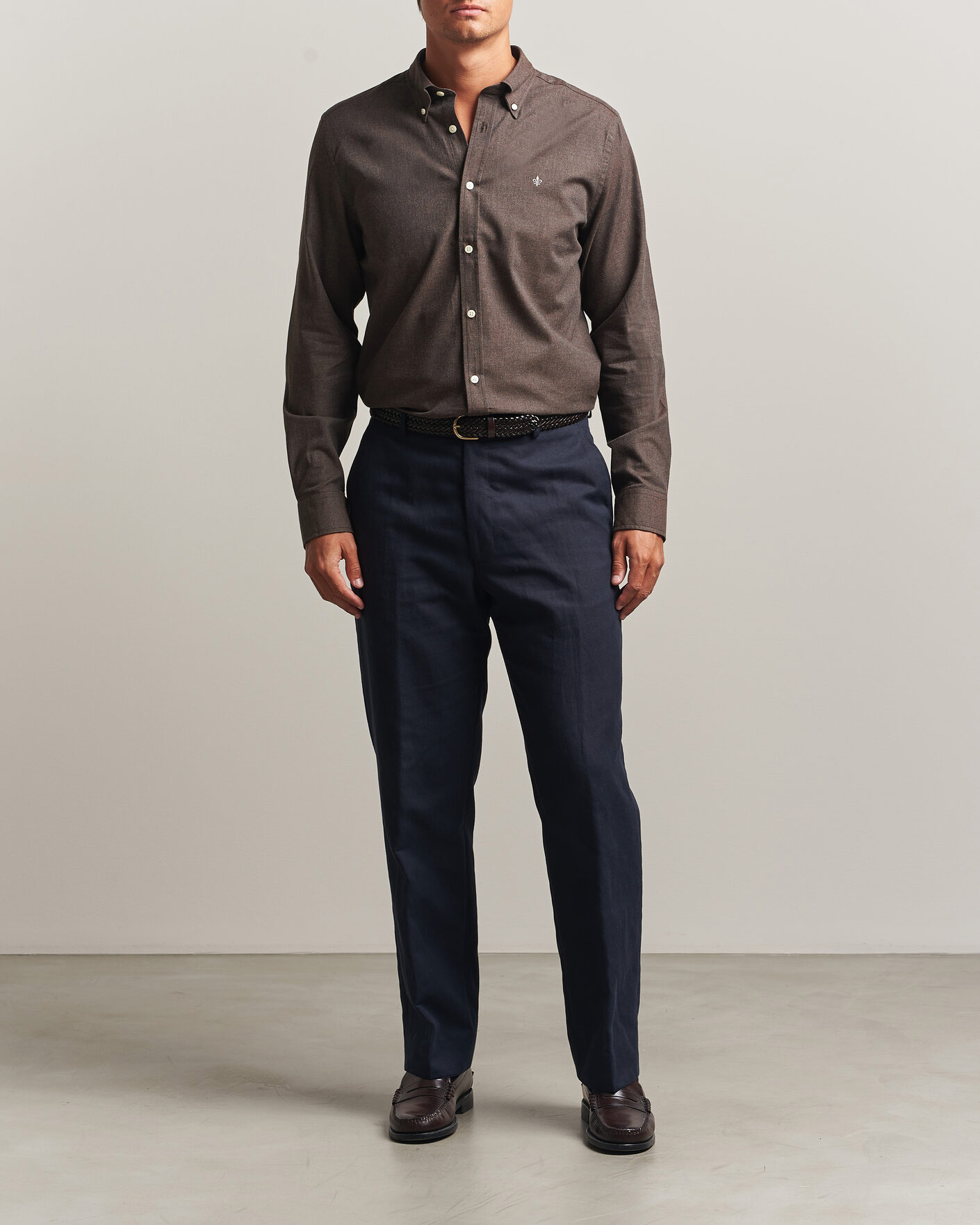 Homme | Chemises | Morris | Watts Flannel Shirt Brown