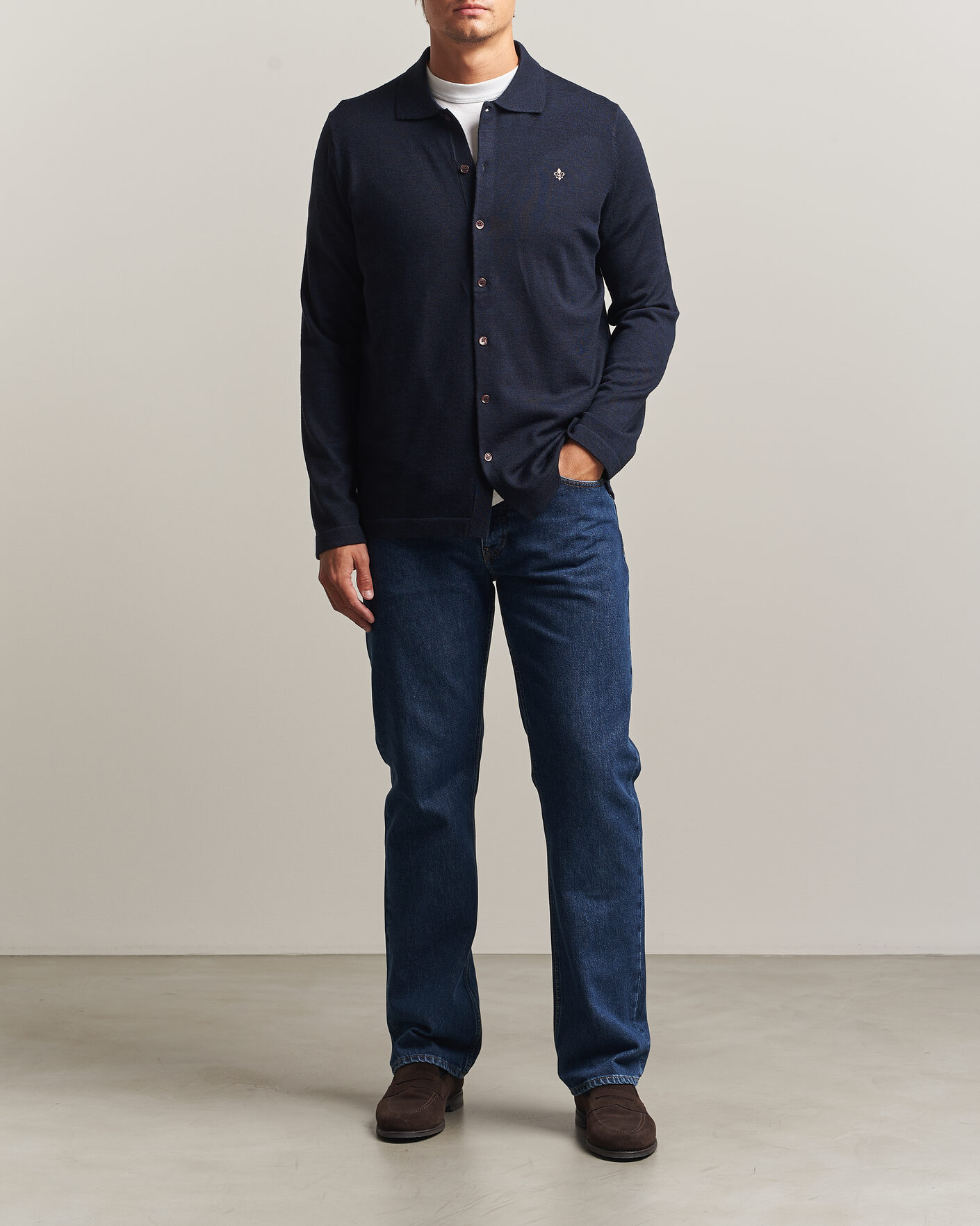 Homme | Chemises | Morris | Merino Shirt Cardigan Navy