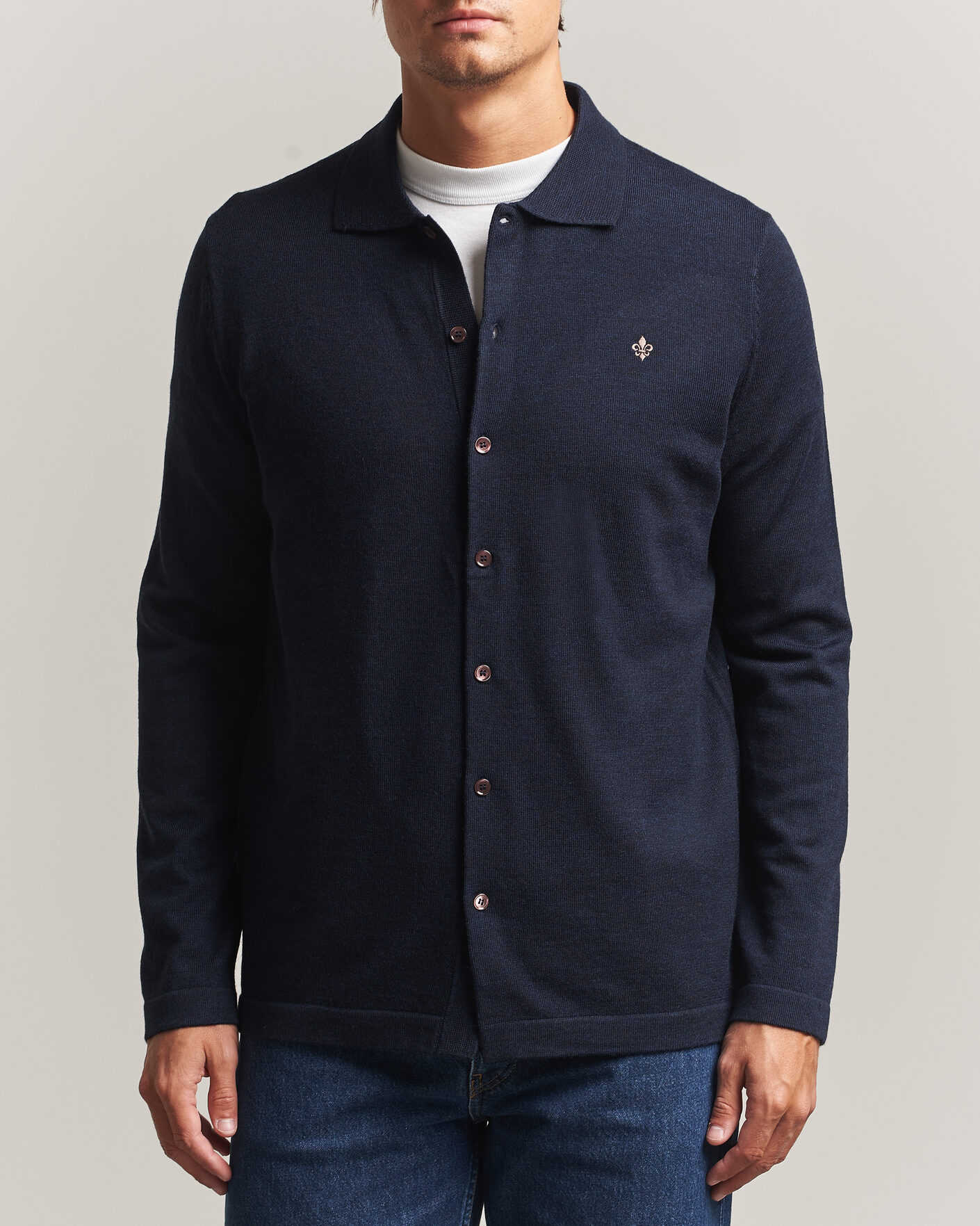 Homme | Chemises | Morris | Merino Shirt Cardigan Navy