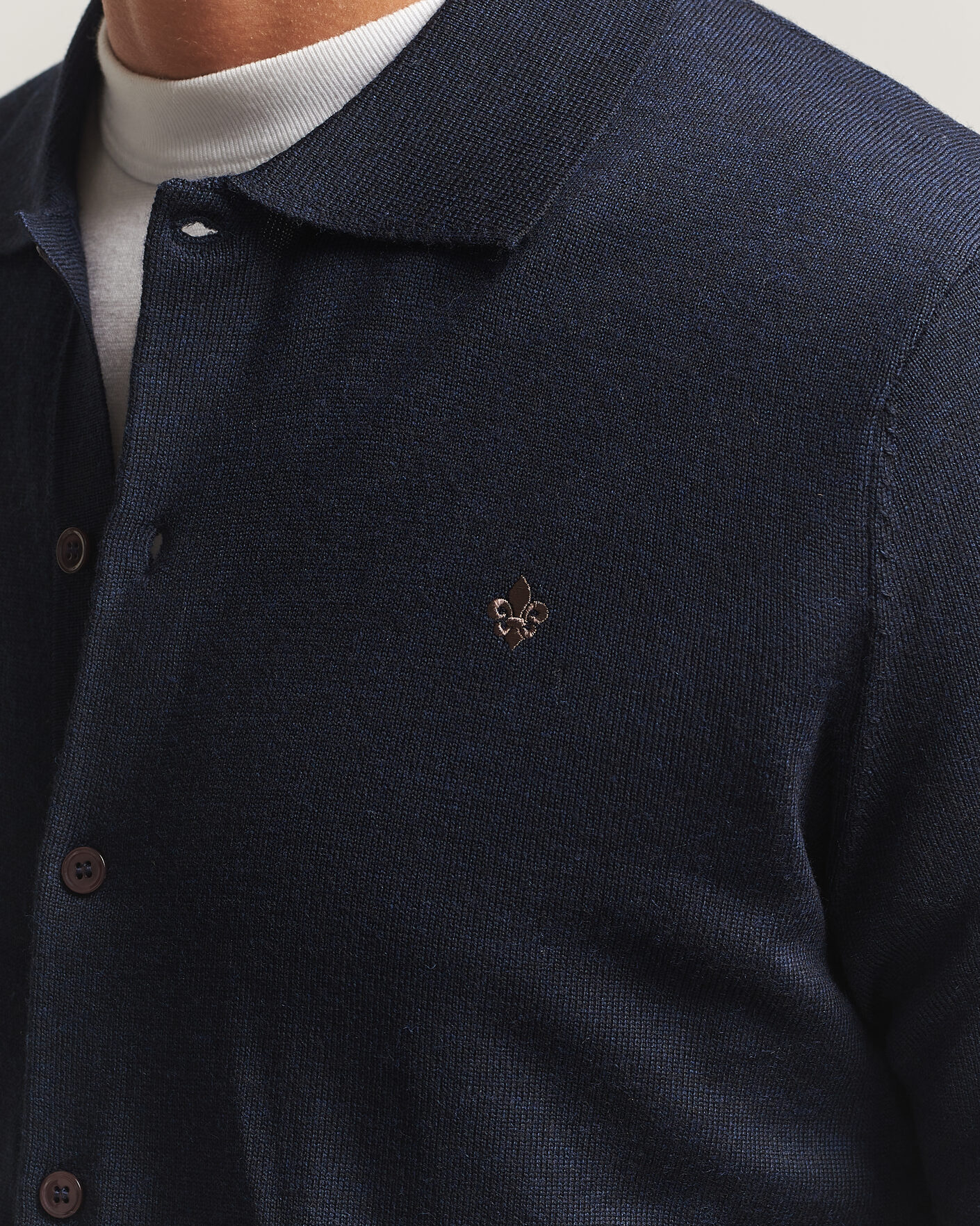 Homme | Chemises | Morris | Merino Shirt Cardigan Navy