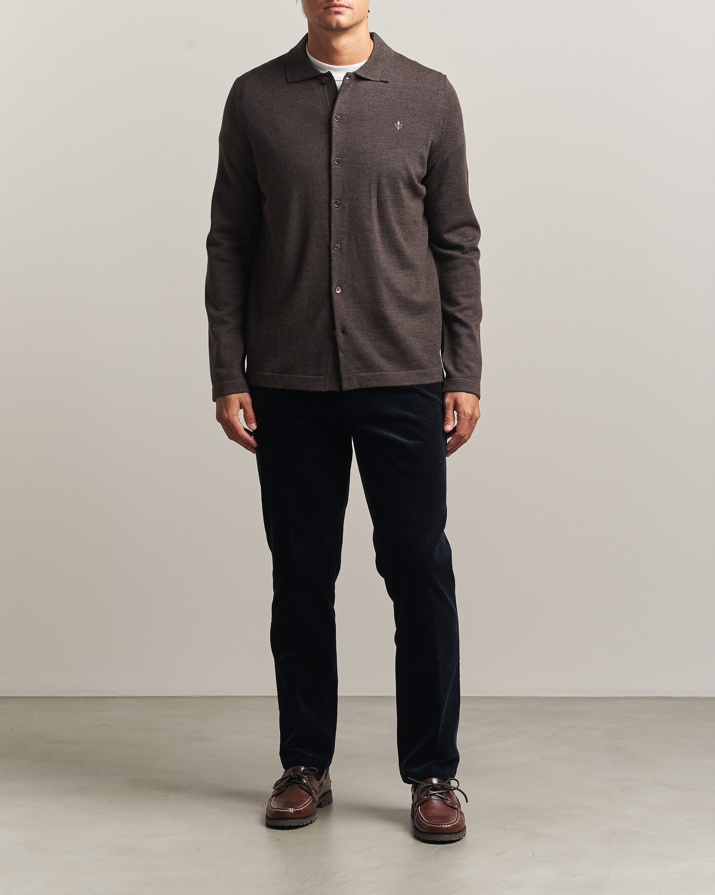 Homme | Chemises | Morris | Merino Shirt Cardigan Brown